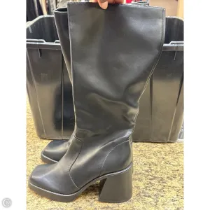 Boots Knee Heels By Cmf In Black, Size: 7.5 Easy Wear