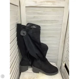 Boots Knee Heels By Forever 21 In Black, Size: 7 Street Fashion Fall Outfit