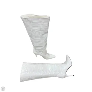Boots Knee Heels By Forever 21 In White, Size: 10 Perfect Pair Cold Walk Look