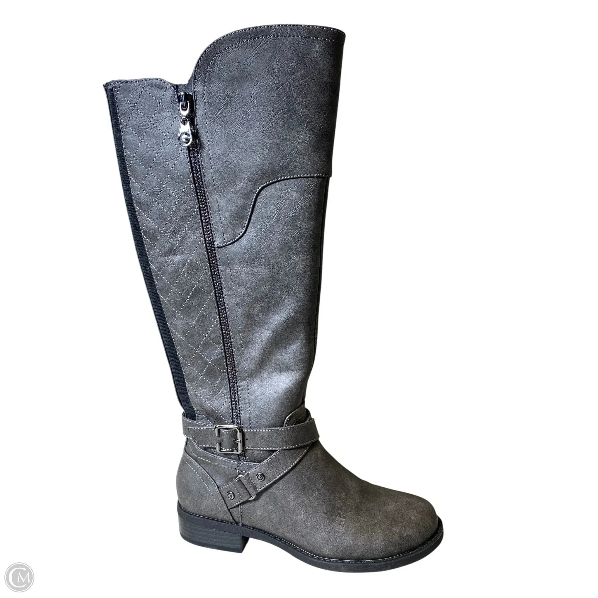 Classic Winter Boots Boots Knee Heels By Guess In Grey, Size: 7.5