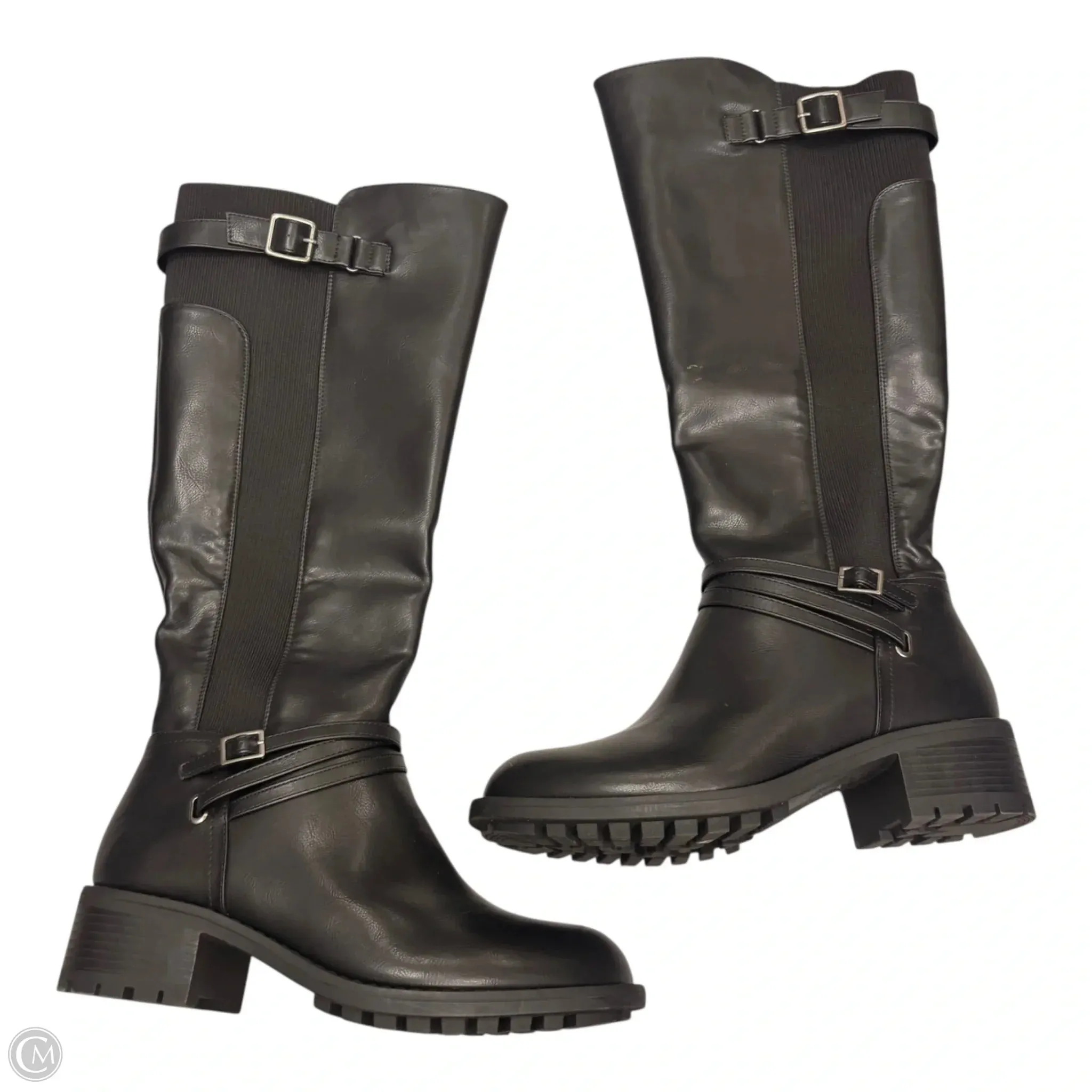 Boots Knee Heels By Jessica Cline In Black, Size: 10 Layering Essential