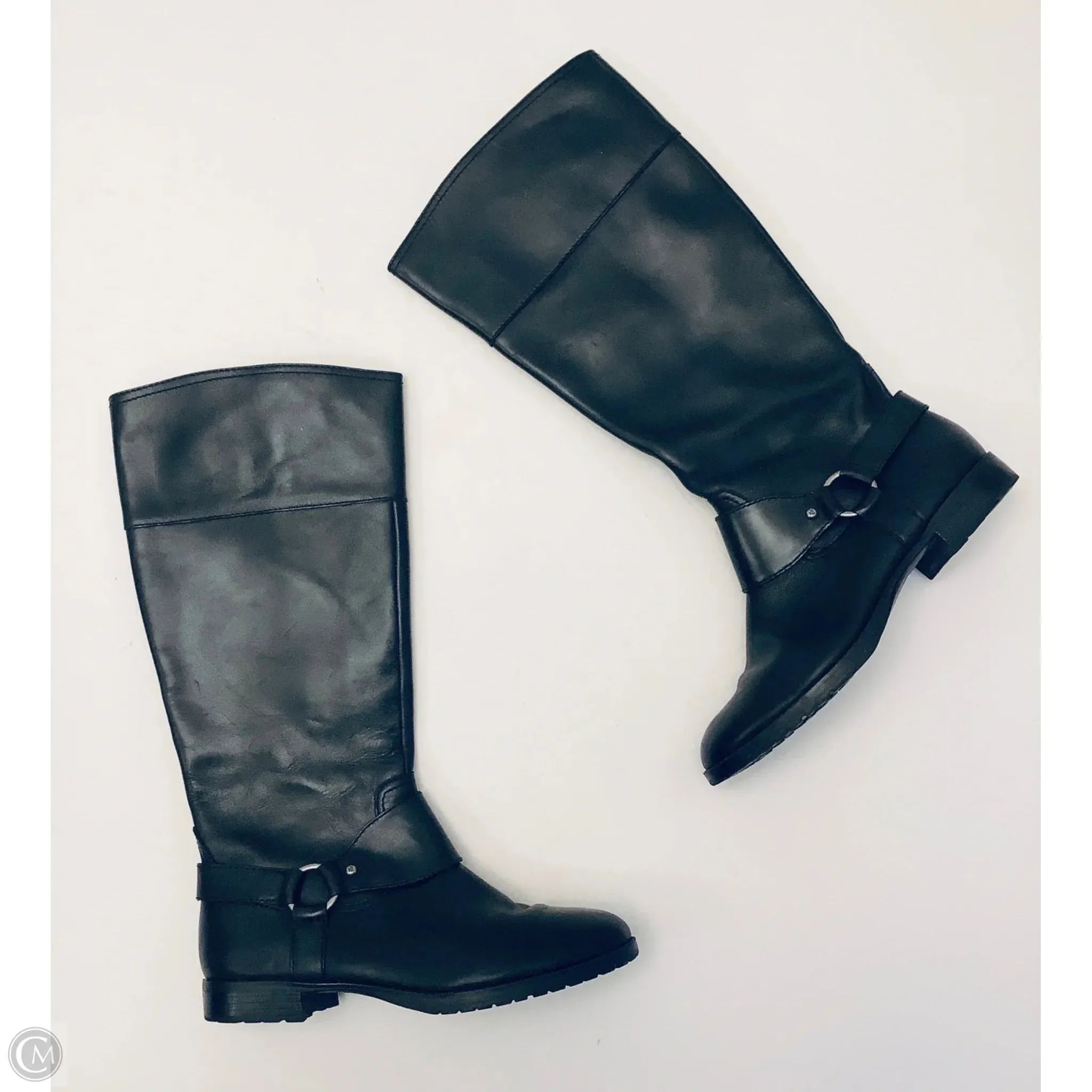 Boots Knee Heels By Lauren By Ralph Lauren In Black, Size: 9.5 Day-to-Night Easy to Wear