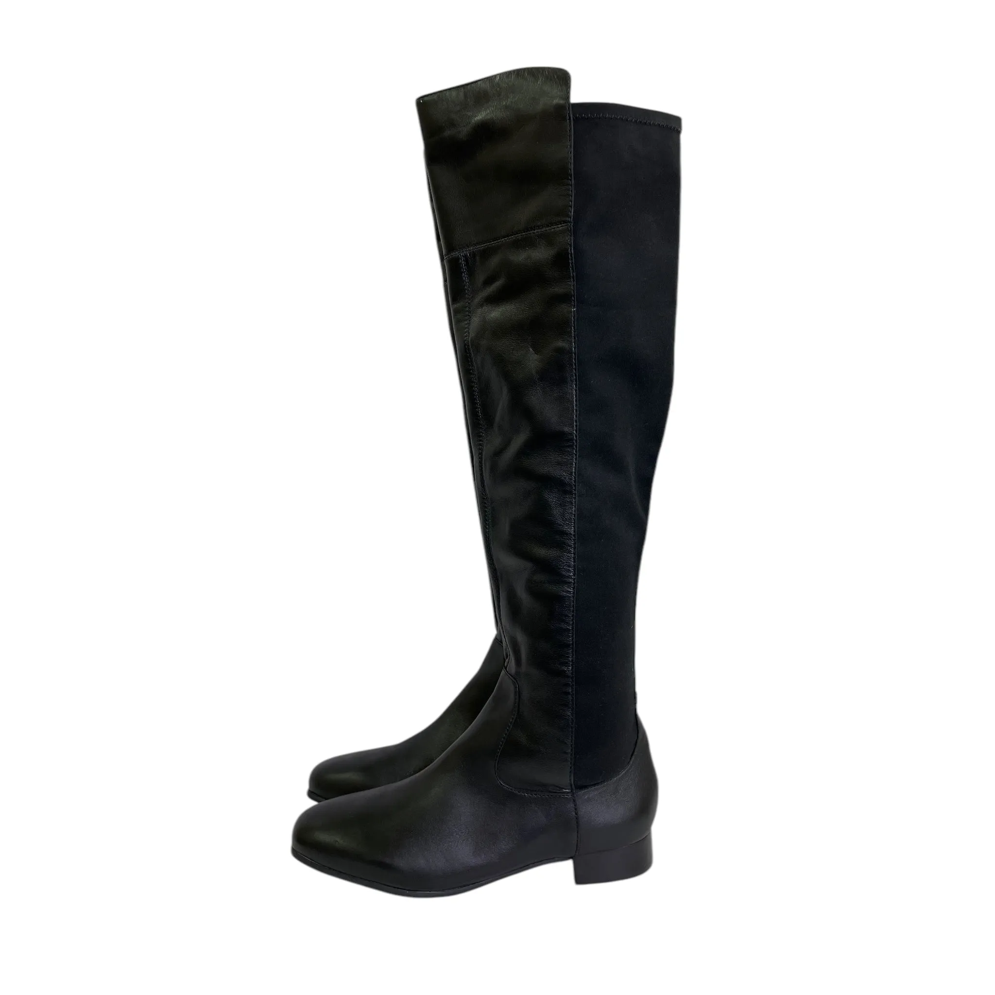 Boots Knee Heels By Louise Et Cie In Black, Size:8.5 Perfect Winter Smart Look