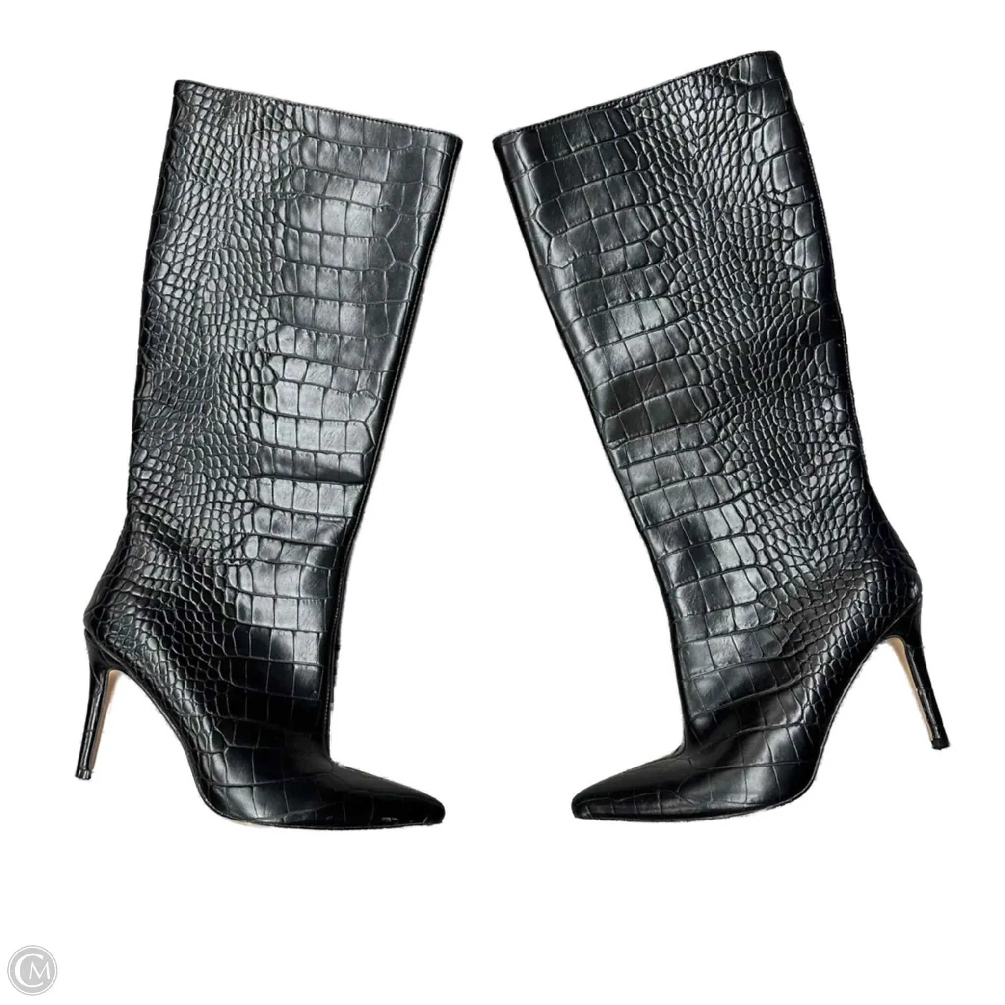 Everyday Comfort Boots Knee Heels By Missguided In Black, Size: 5