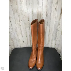City Walk Style Cozy Glam Boots Knee Heels By Naturalizer In Brown, Size: 9
