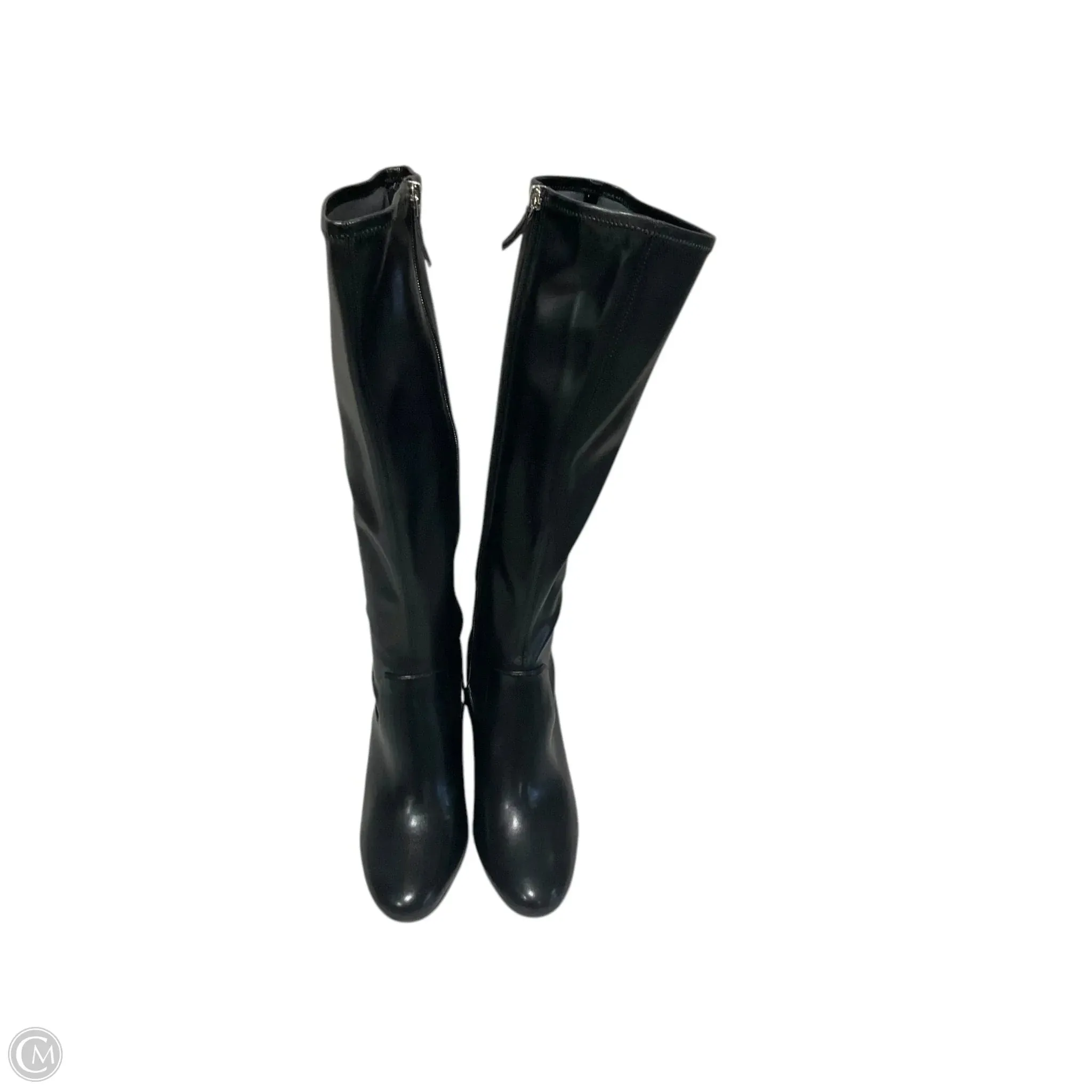 Special Occasion Faux Fur Boots Knee Heels By Nine West In Black, Size: 7