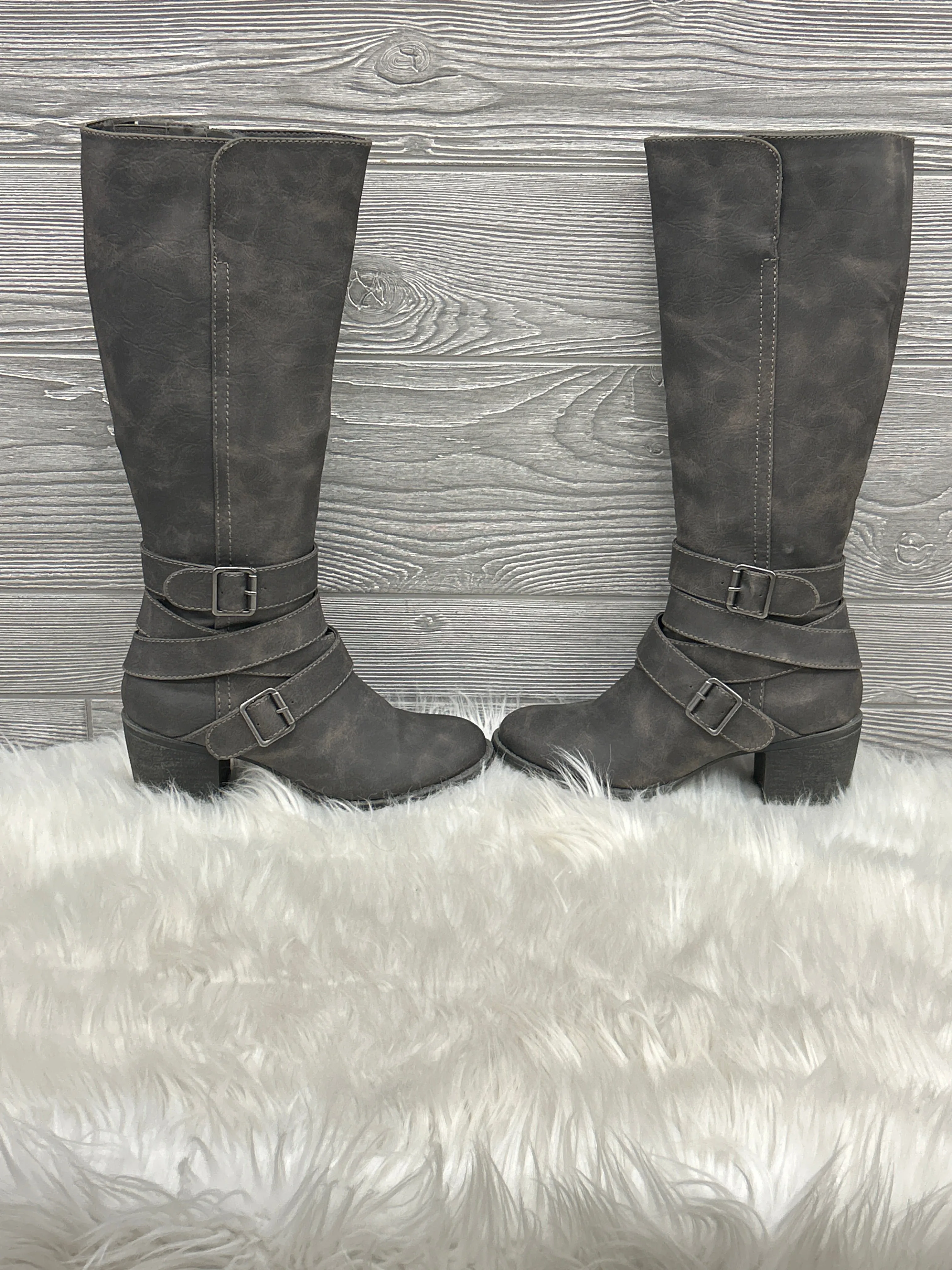 Boots Knee Heels By Ruff Hewn In Grey, Size: 6 Winter Ready Boots Effortless Style