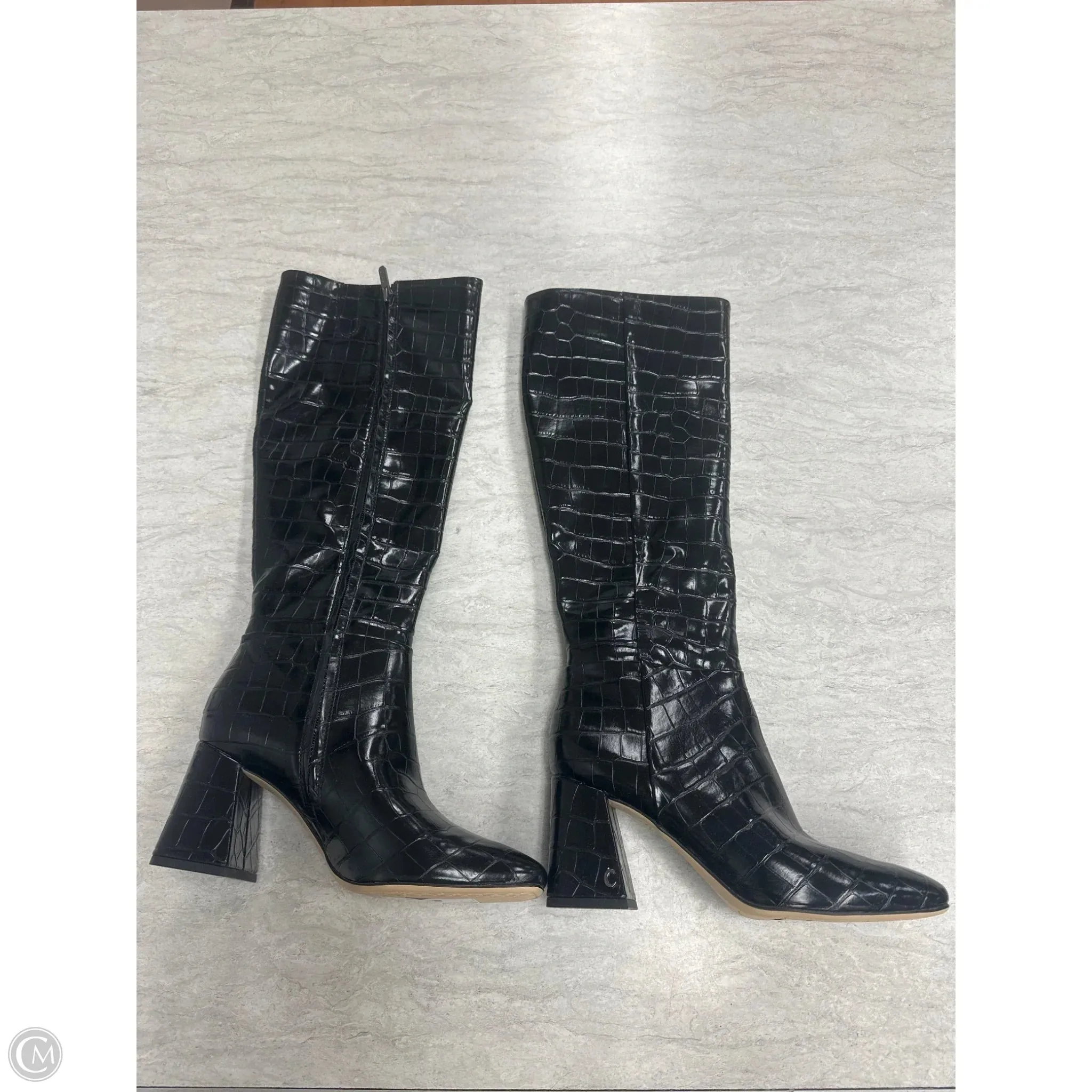 Boots Knee Heels By Sam Edelman In Black, Size: 8 Cold Season Style Sophisticated Look