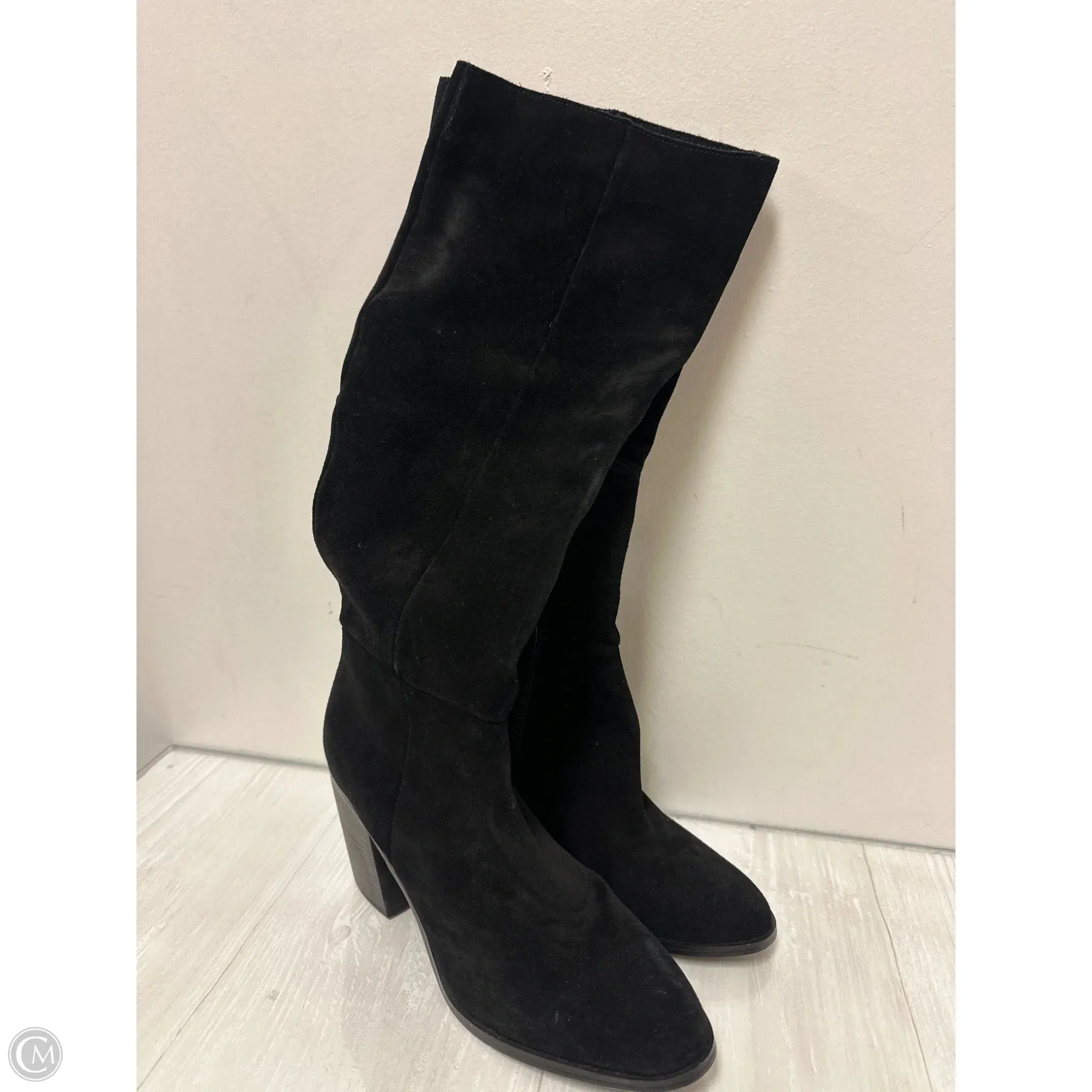Boots Knee Heels By Steve Madden In Black, Size: 8 Everyday Chic Chic and Sleek