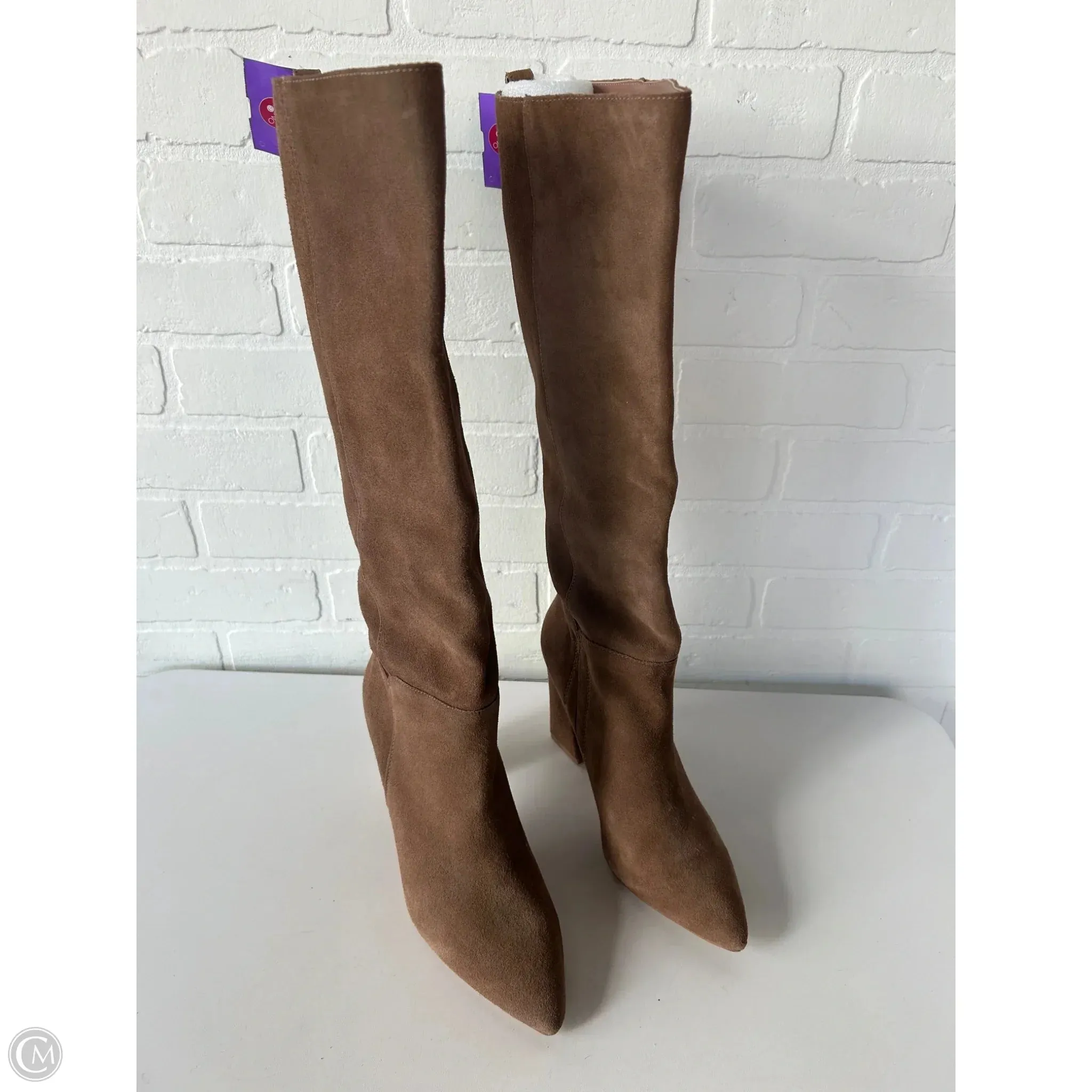 Boots Knee Heels By Steve Madden In Brown, Size: 9.5 Heeled Chic