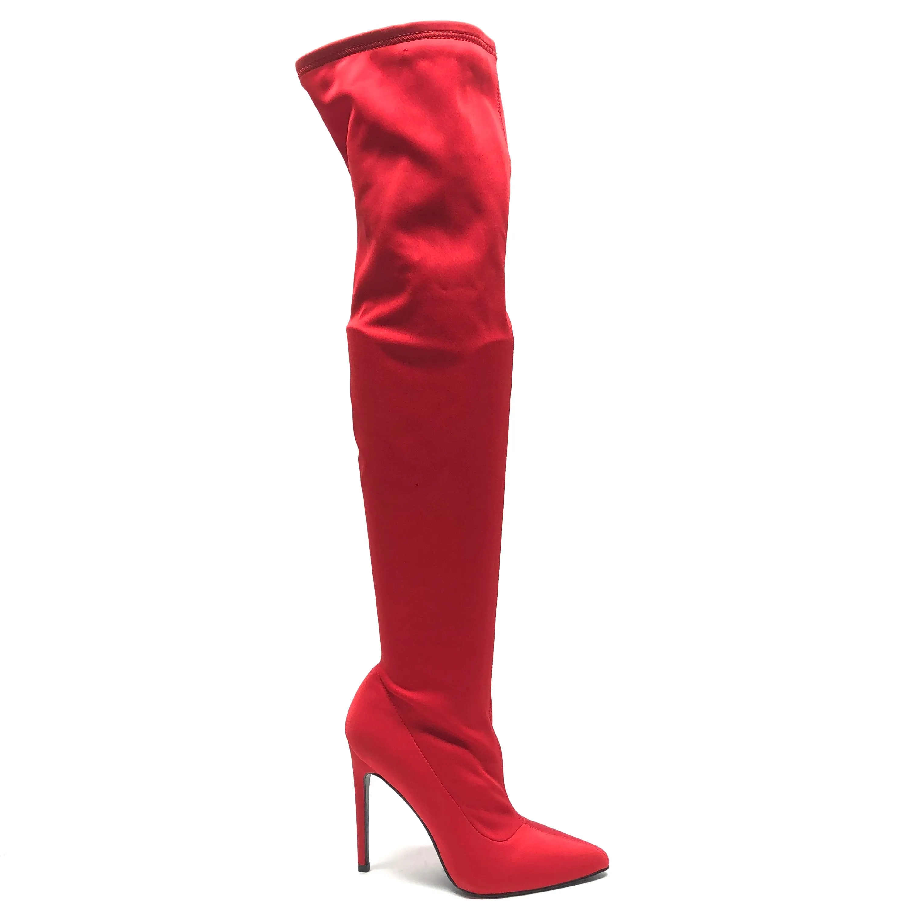 Winter Layering Style Boots Knee Heels By Steve Madden In Red, Size: 7.5