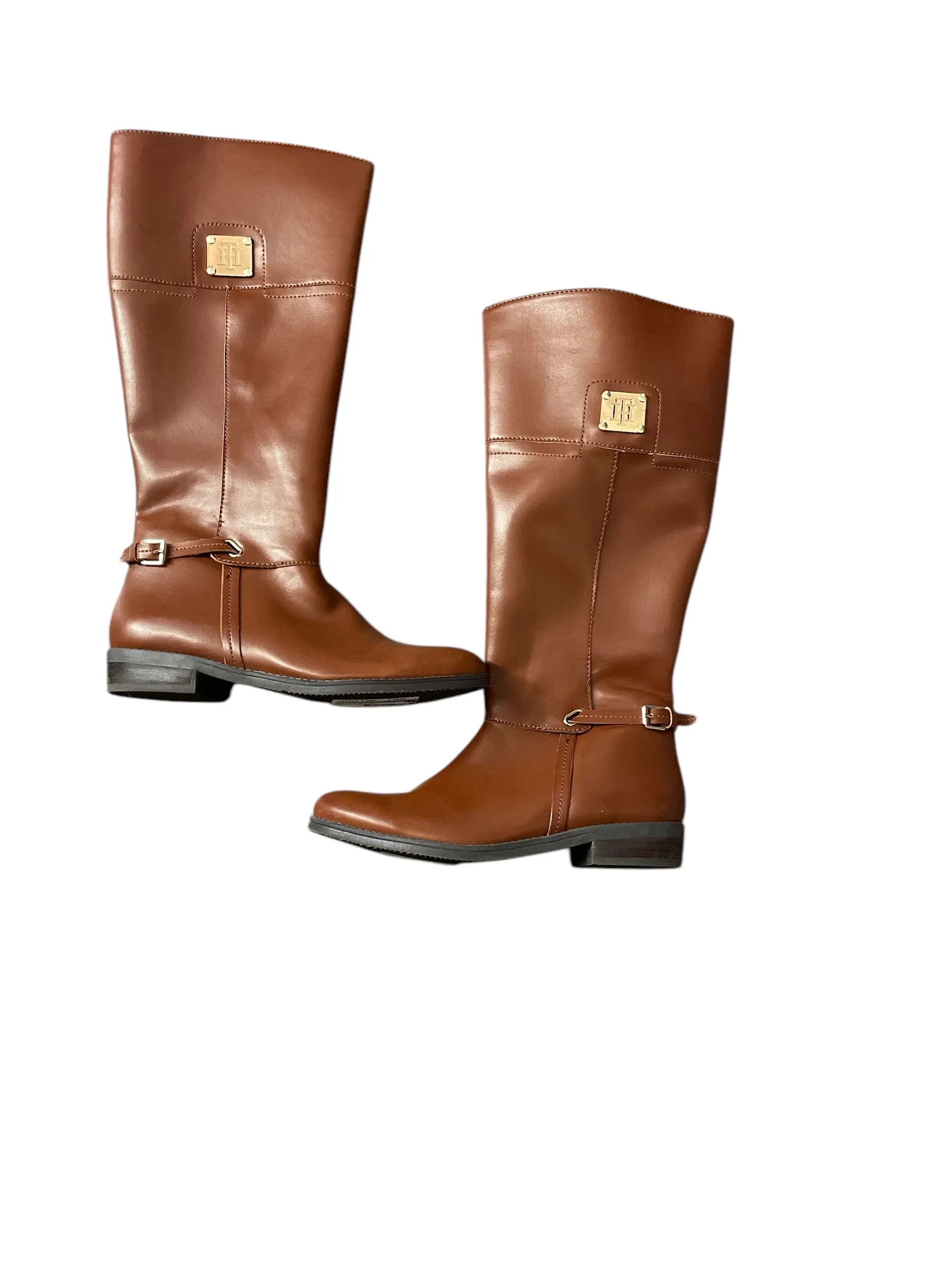 Cold Weather Chic All weather Boots Knee Heels By Tommy Hilfiger In Brown, Size: 8