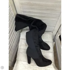 Boots Knee Heels By Top Moda In Black, Size: 9 Style Boost