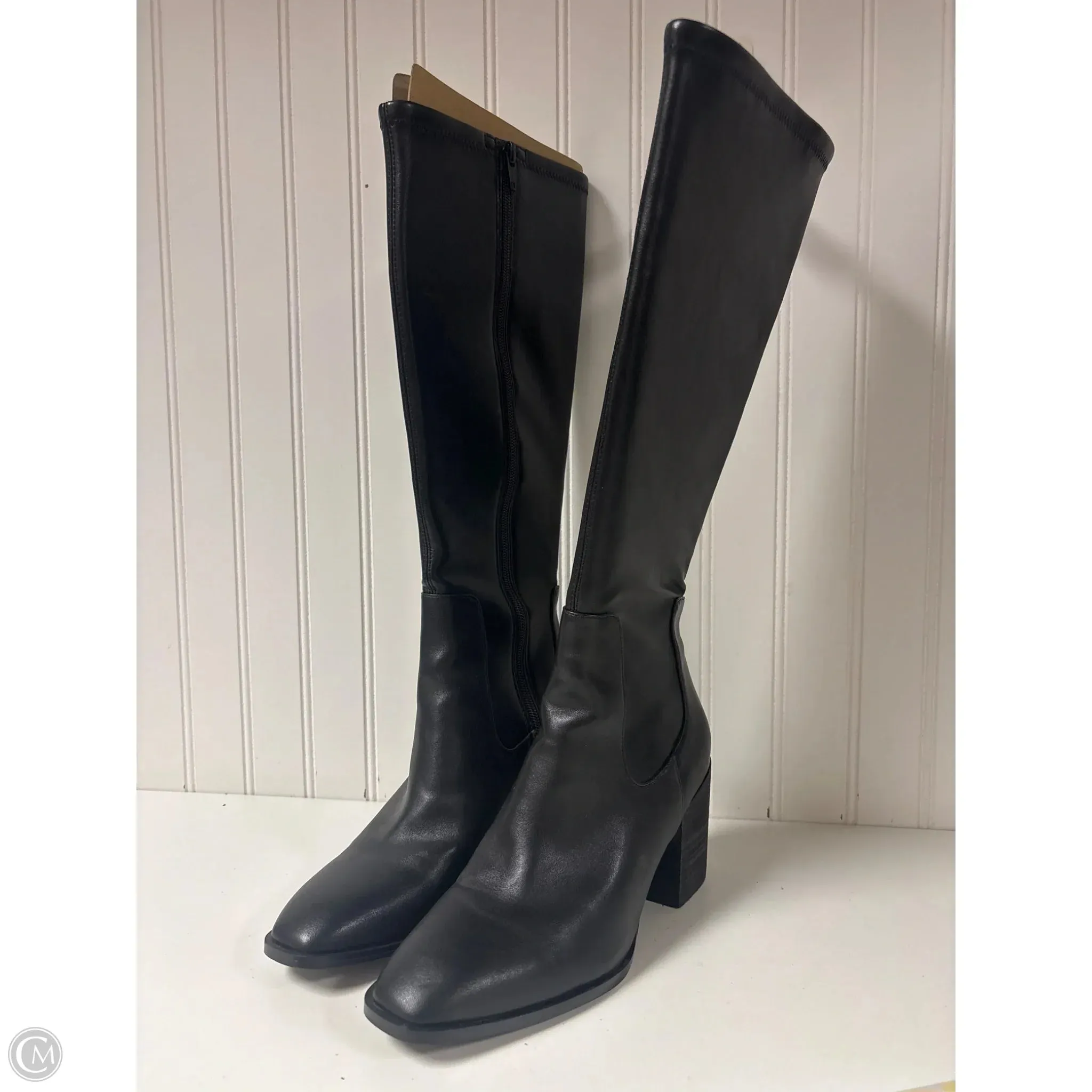Boots Knee Heels By Vionic In Black, Size: 7.5 Edgy Boots Statement Boots