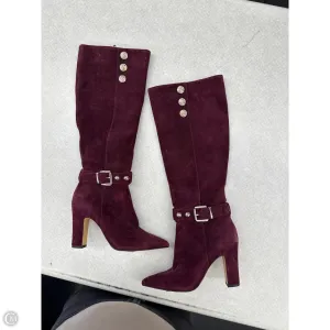 Smart Look Boots Knee Heels By White House Black Market In Maroon, Size: 6