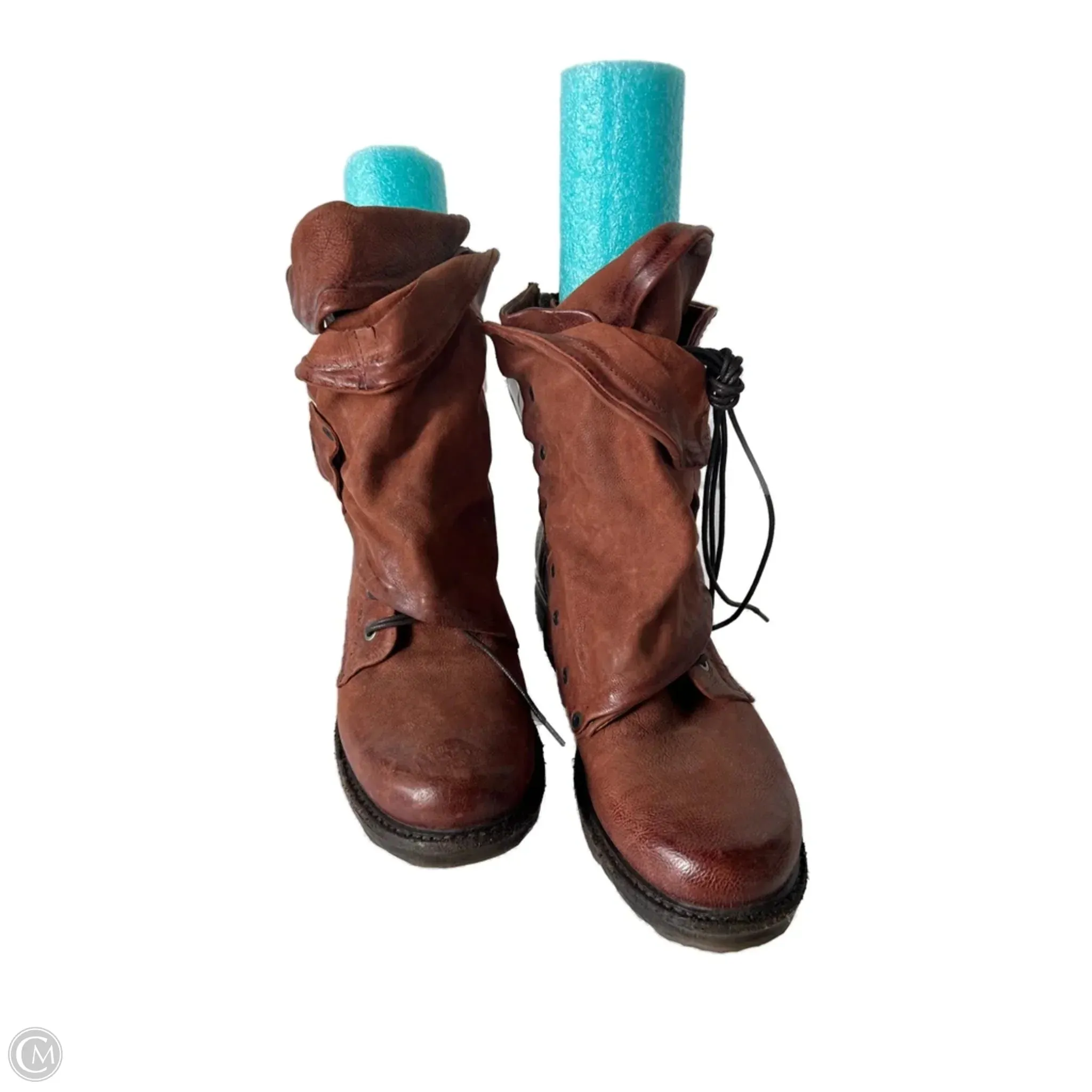 Boots Mid-calf Flats By Cma In Brown, Size: 8 Anti Bacterial