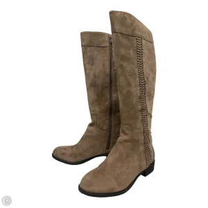 Boots Mid-calf Flats By Nine West In Tan, Size: 7.5 Street Movement Light Function