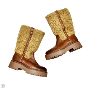 Padded collar Lightweight Design Boots Mid-calf Flats By Sam Edelman In Brown, Size: 8