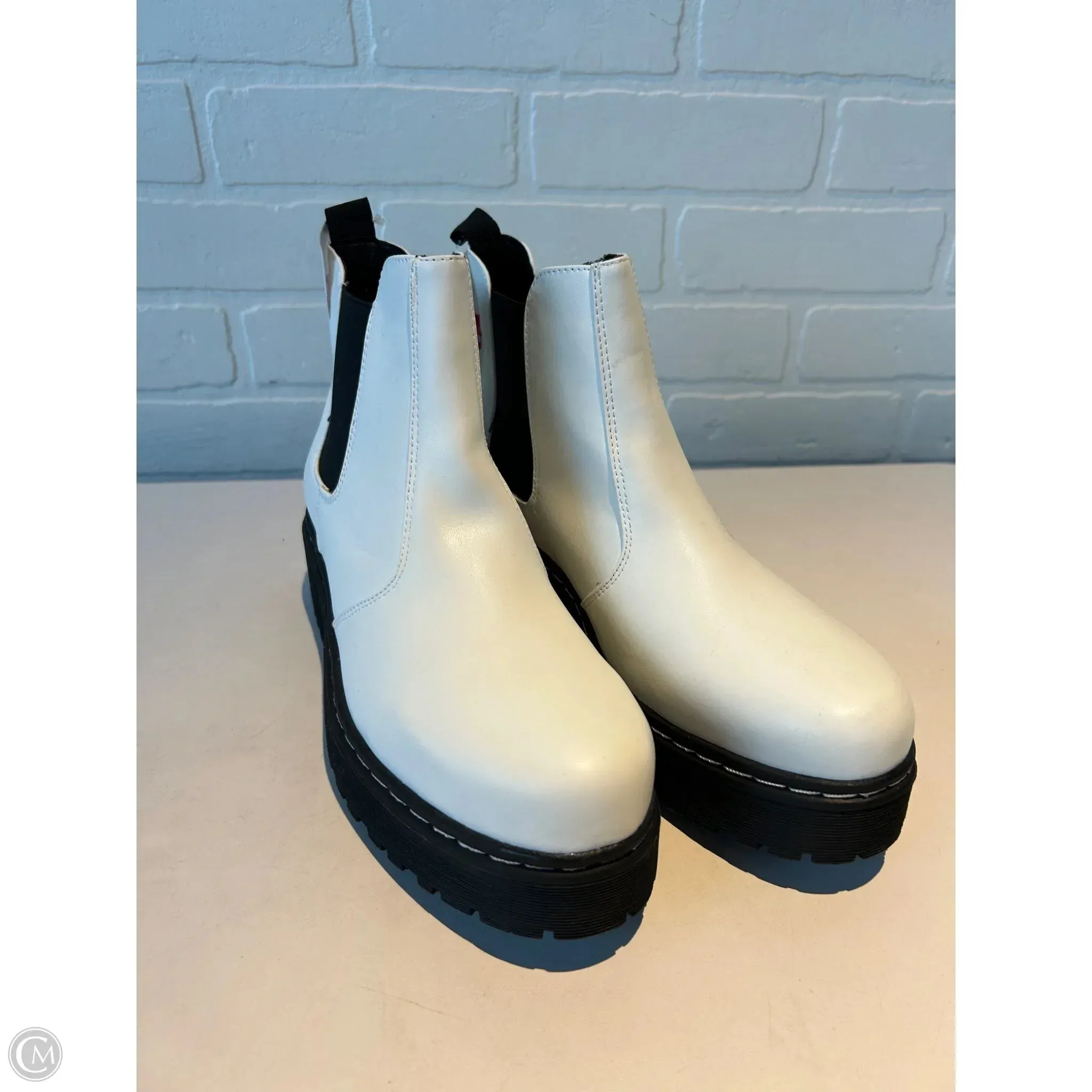 Boots Mid-calf Flats By STORY In Black & White, Size: 11 City Travel