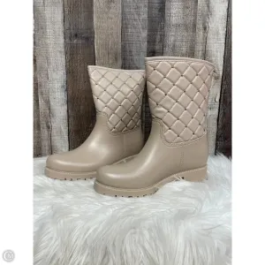 Layered Style Boots Mid-calf Flats By Top Moda In Tan, Size: 8