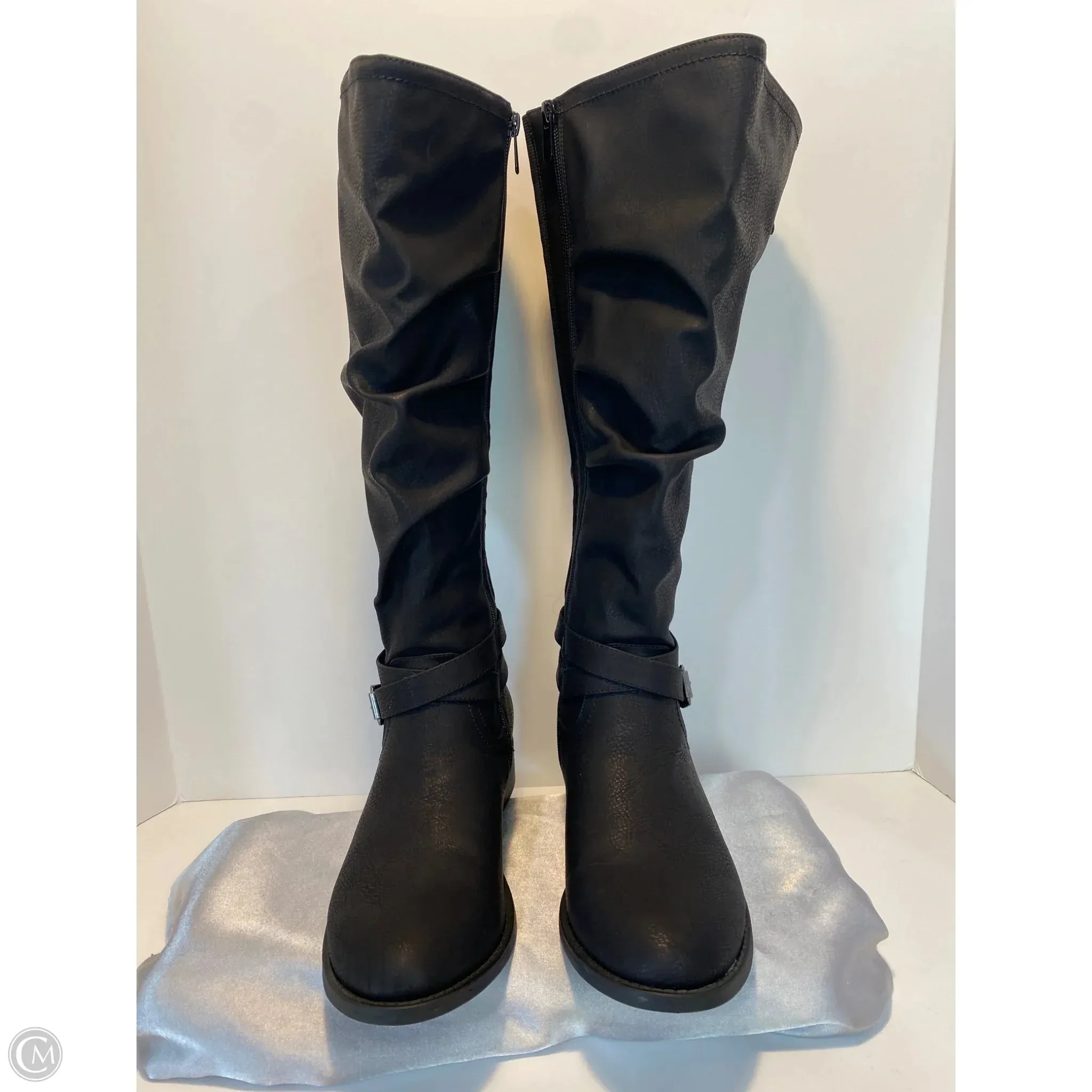 Relaxed Day Boots Mid-calf Flats By Torrid in Black Size: 9 we