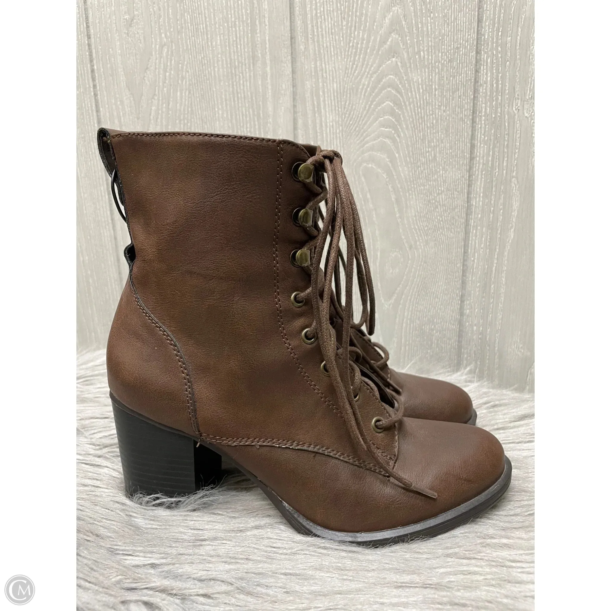 waterproof Boots Mid-calf Heels By American Rag In Brown, Size: 8