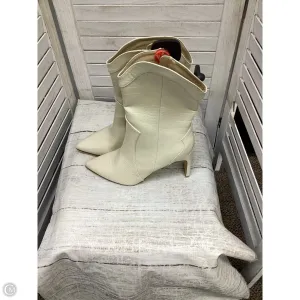 Boots Mid-calf Heels By Chinese Laundry In Ivory, Size: 9 Chic Layering Travel Friendly
