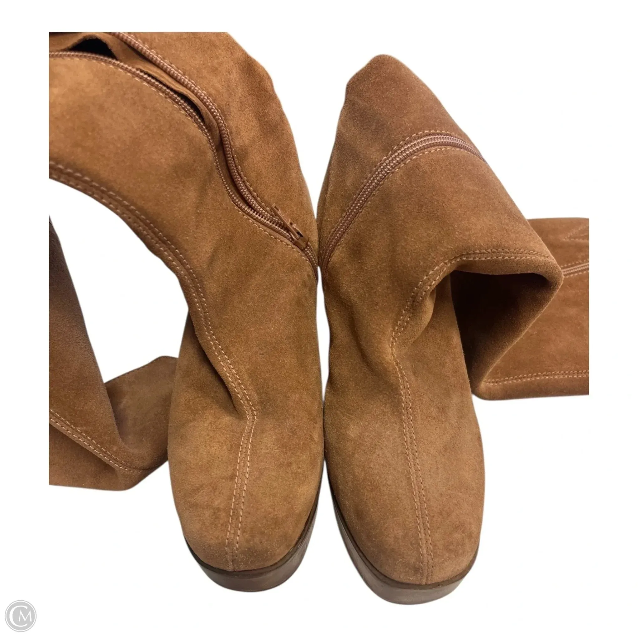 Cold Step Boots Mid-calf Heels By Clothes Mentor In Brown, Size: 8.5