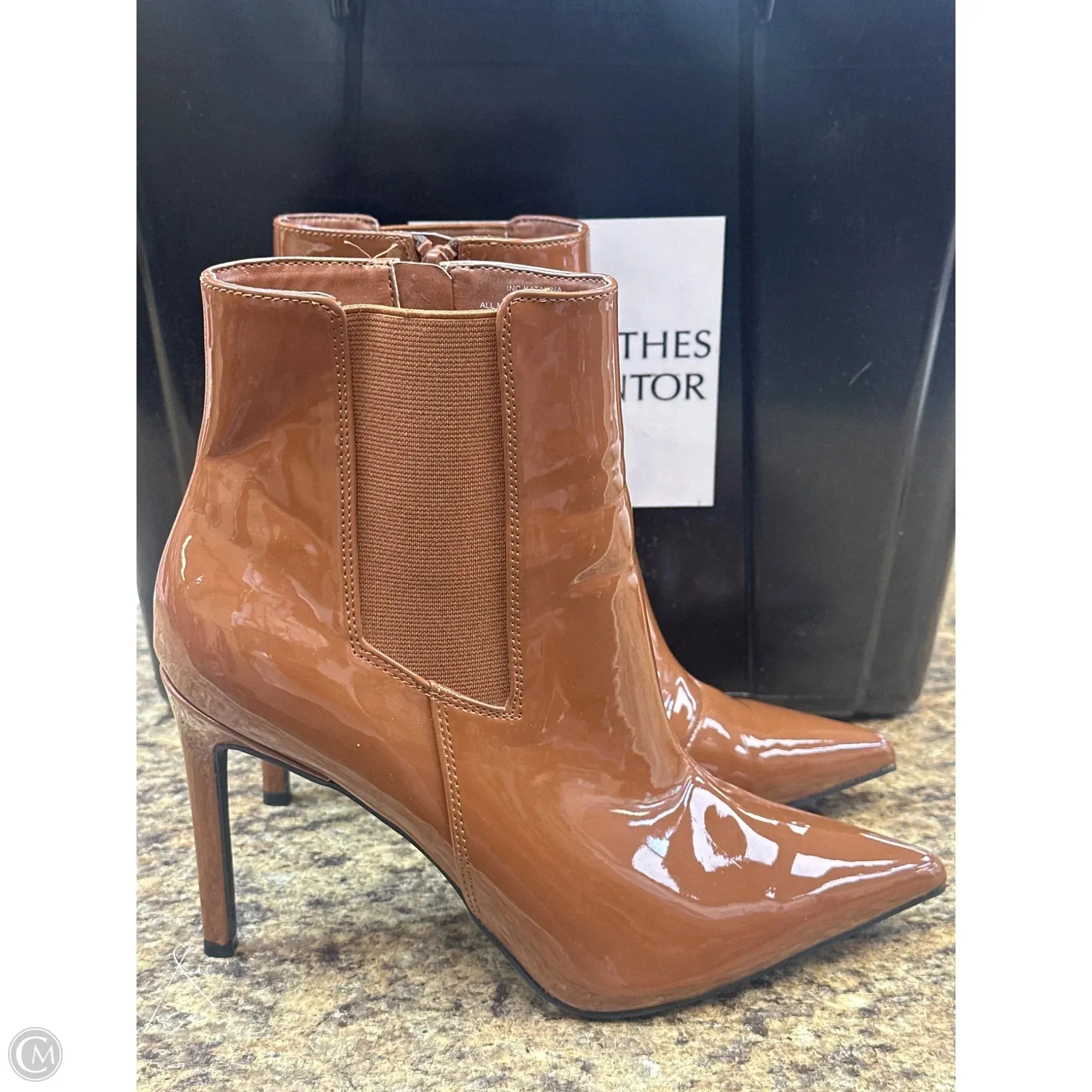 Smart Casual Look Boots Mid-calf Heels By Clothes Mentor In Brown, Size: 8.5