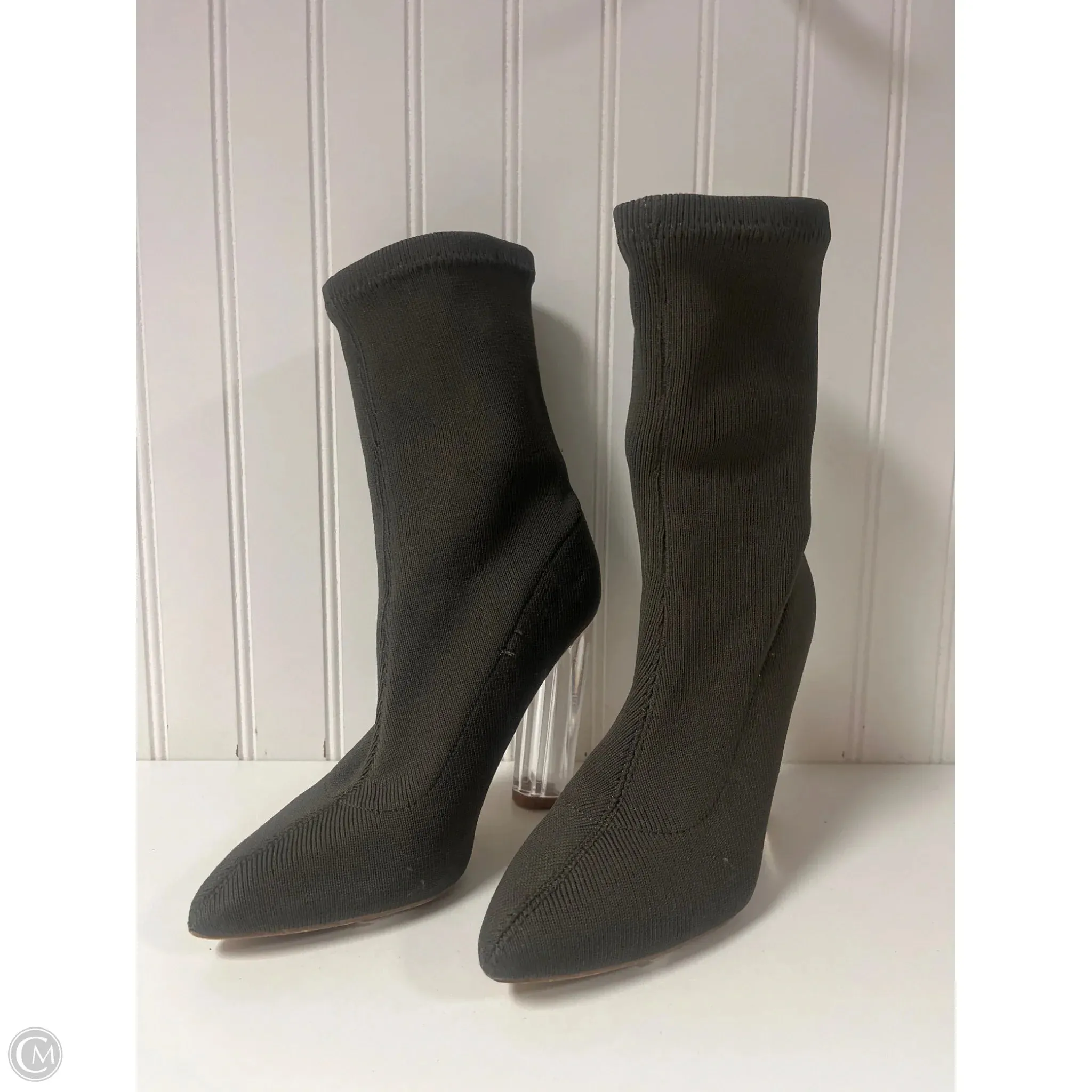 Comfort Fit Boots Mid-calf Heels By Cmc In Green, Size: 7