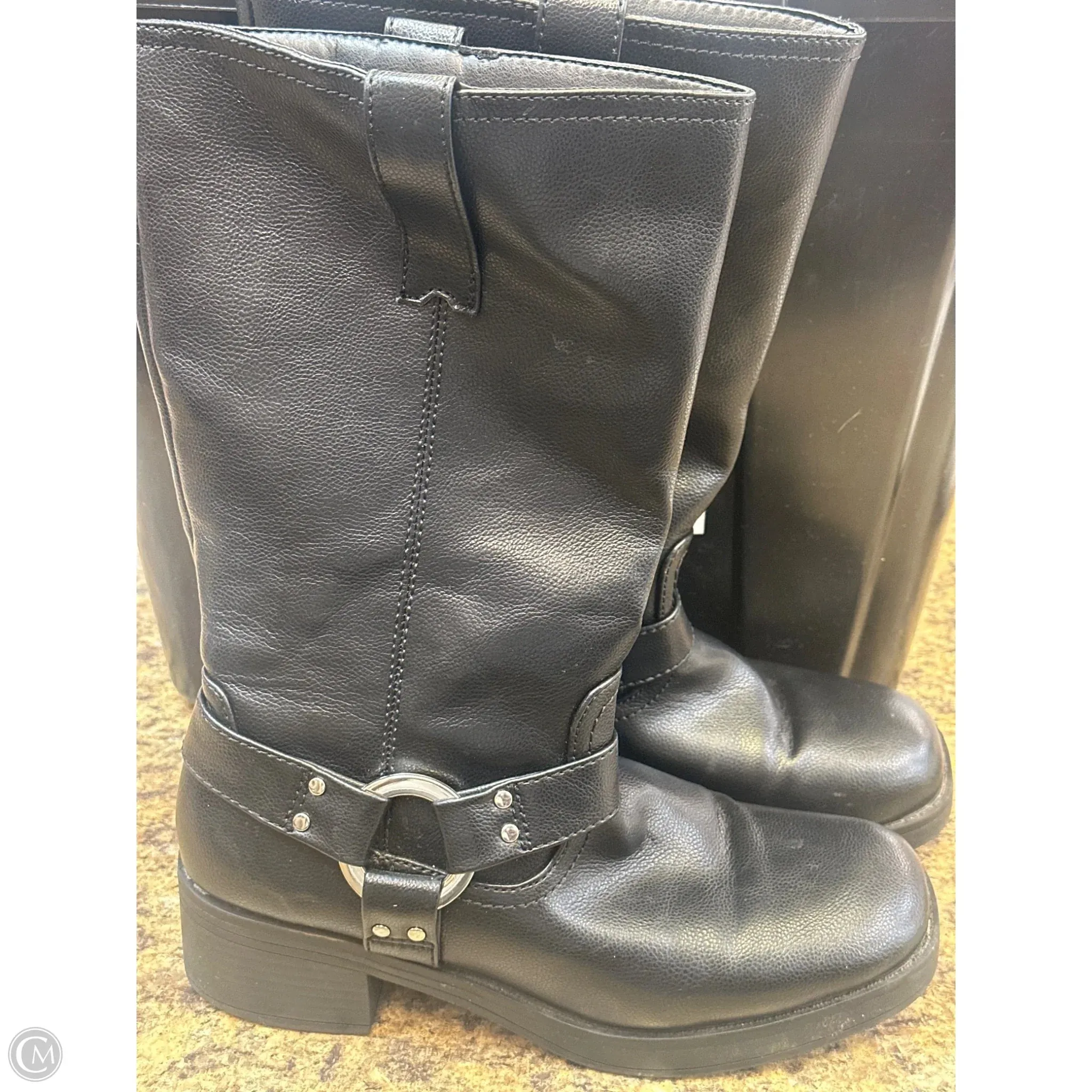 Boots Mid-calf Heels By Forever 21 In Black, Size: 8 Anti Slip Sole Travel Outfit