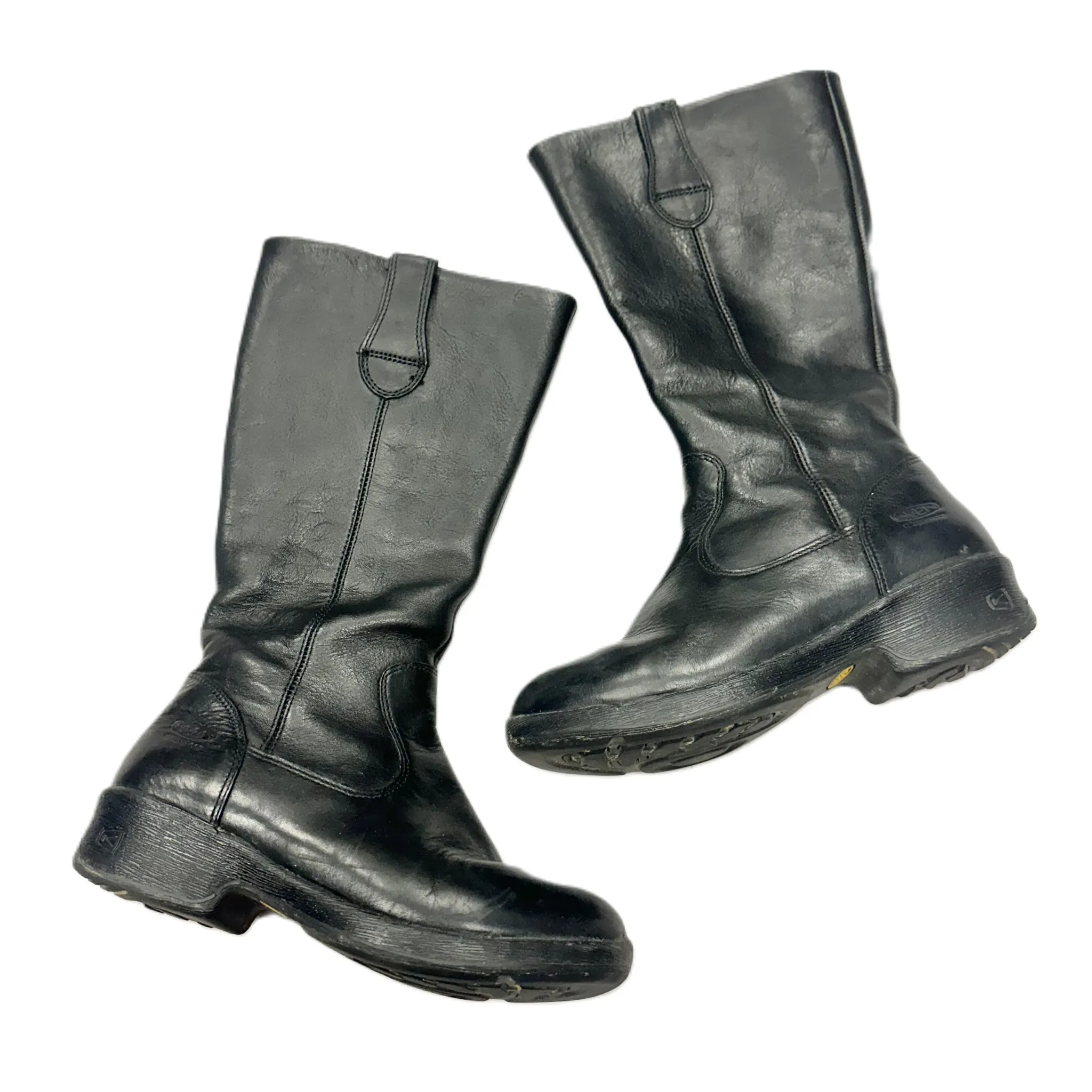 Evening Style Low Height Boots Mid-calf Heels By Keen In Black, Size: 7