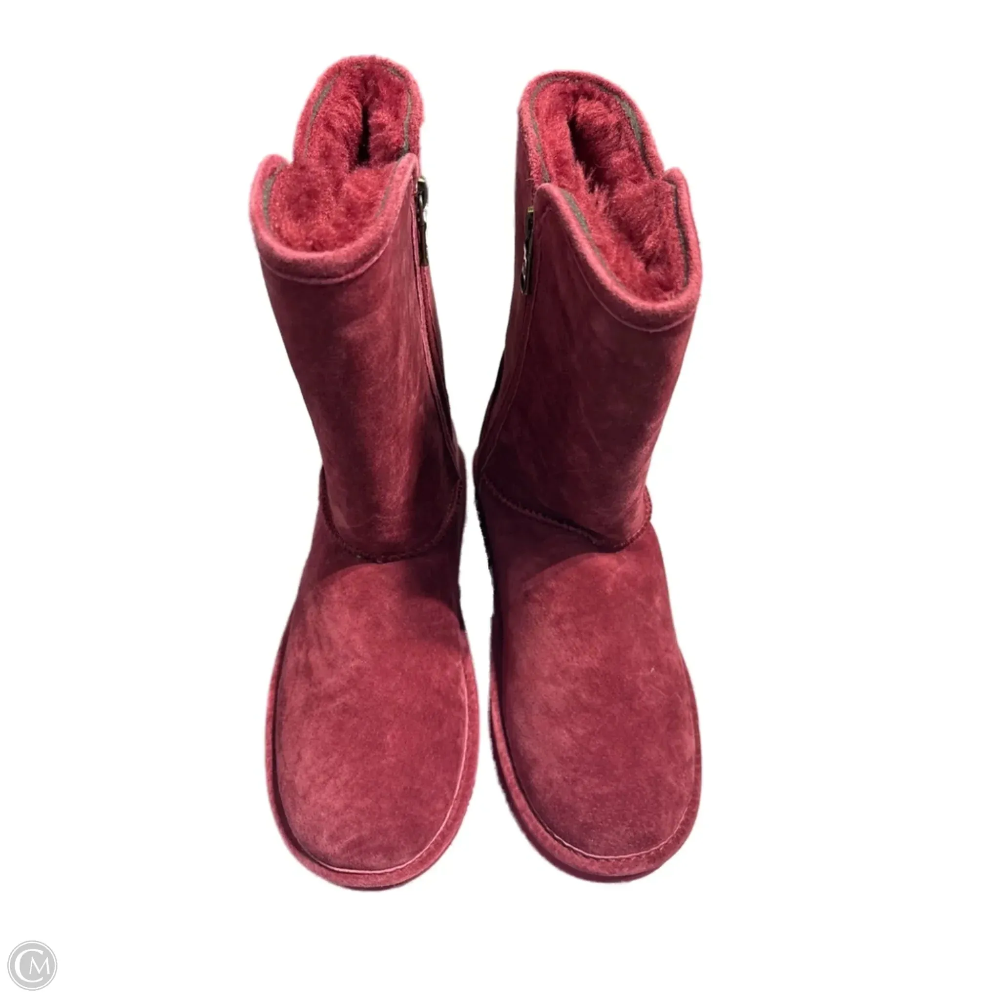 Smart Casual Boots Mid-calf Heels By Lamo In Red, Size: 9