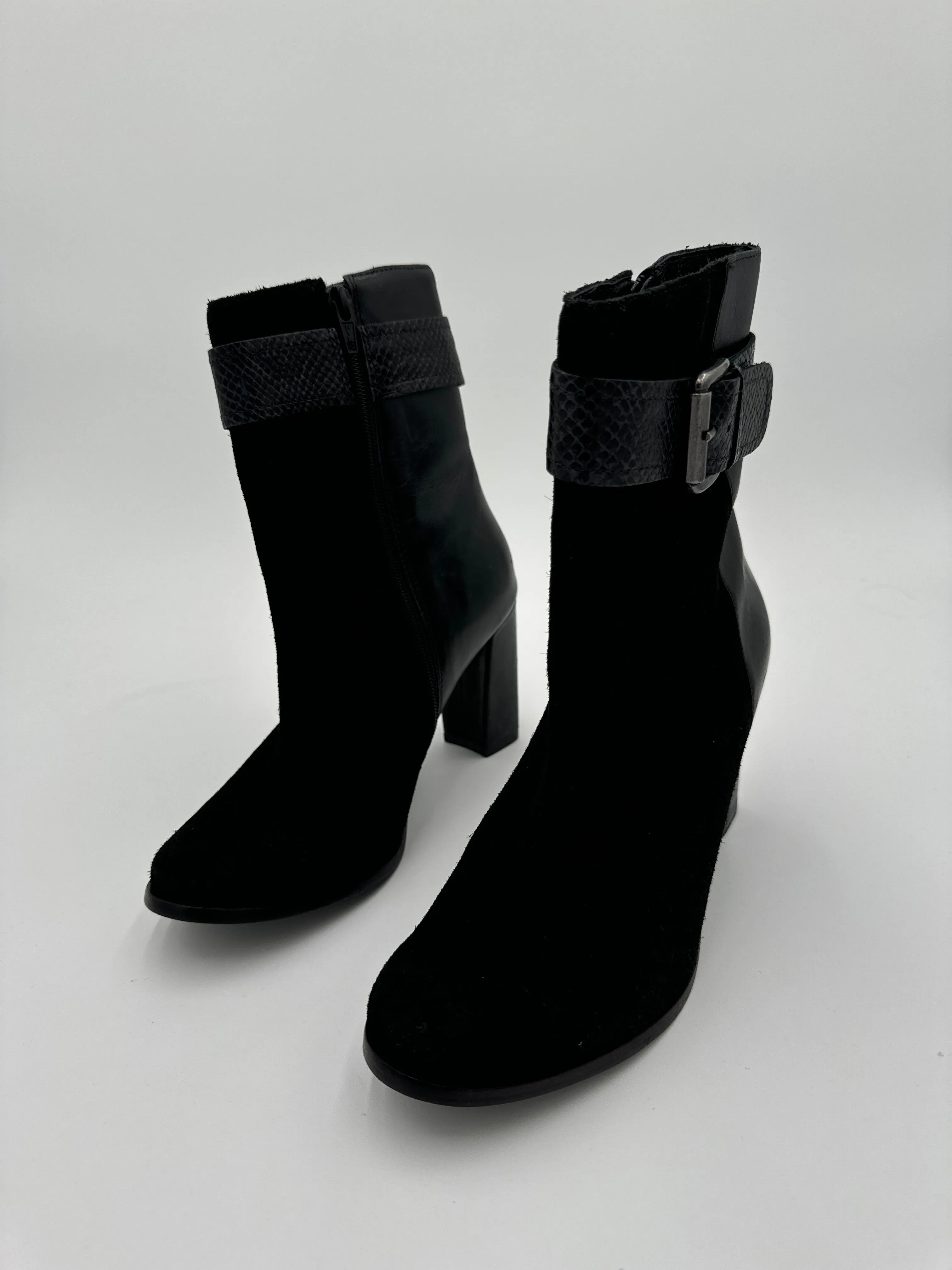 Ankle Support Boots Mid-calf Heels By Matisse In Black, Size: 6.5