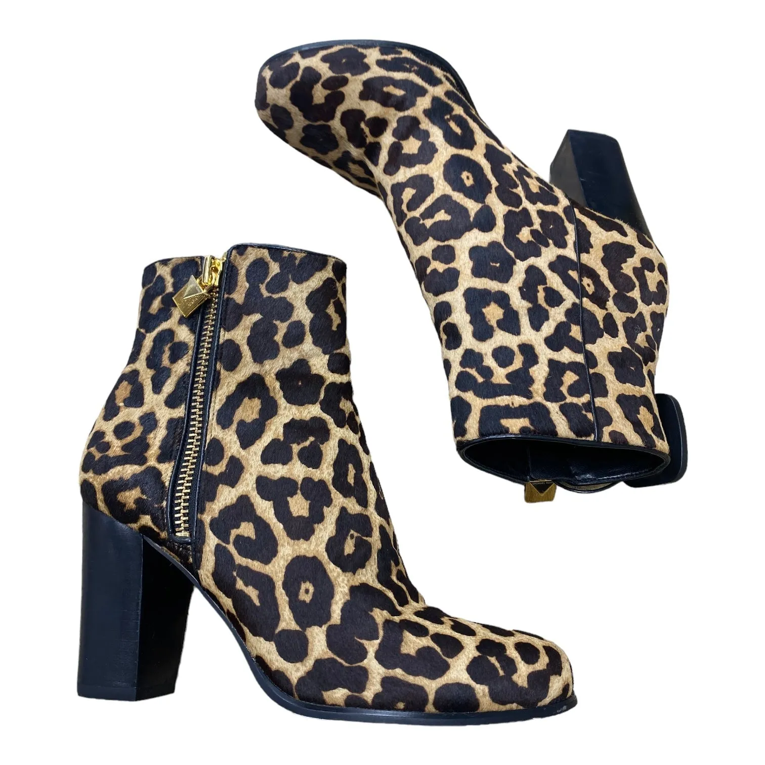 Work Day Boots Mid-calf Heels By Michael Kors In Animal Print, Size: 7.5
