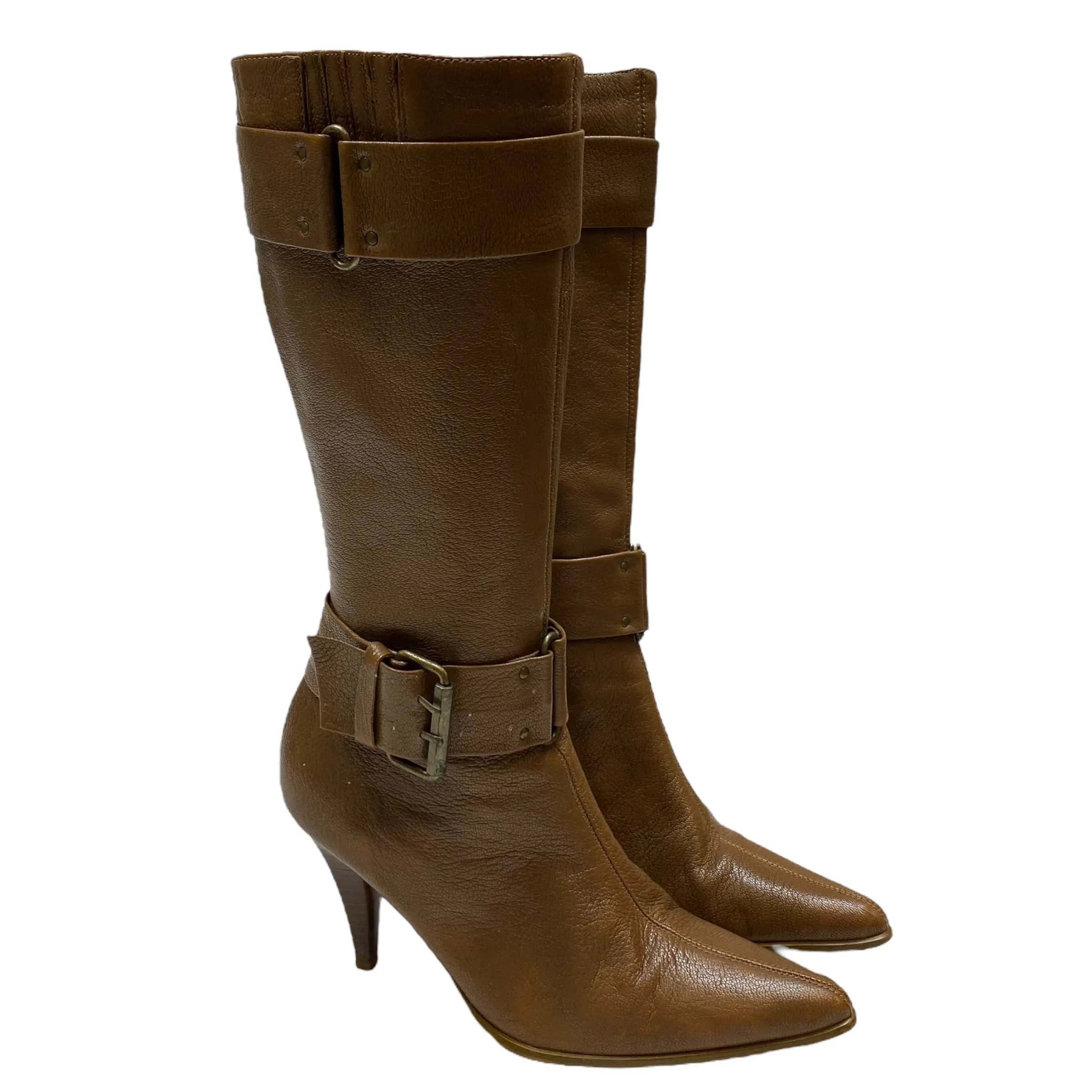 Boots Mid-calf Heels By Seychelles In Brown, Size: 6.5 Smart Casual