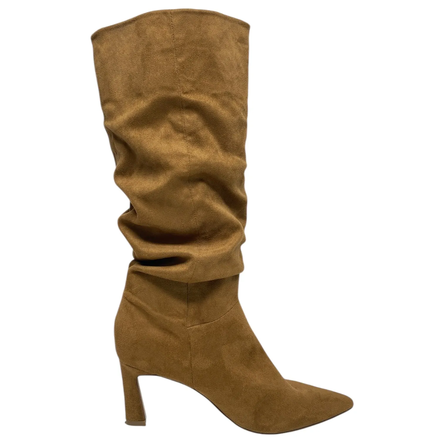 All-Purpose Evening Ready Boots Mid-calf Heels By Shoedazzle In Brown, Size: 9.5