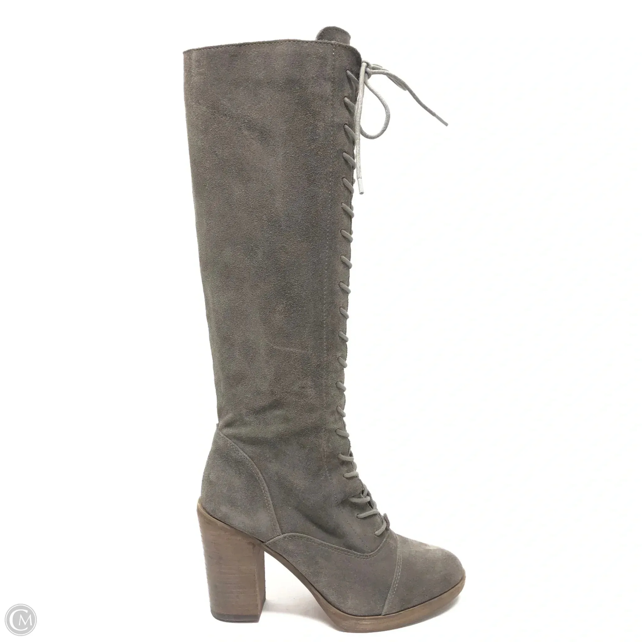 Boots Mid-calf Heels By Steve Madden In Taupe, Size: 6 Travel Pair On Foot