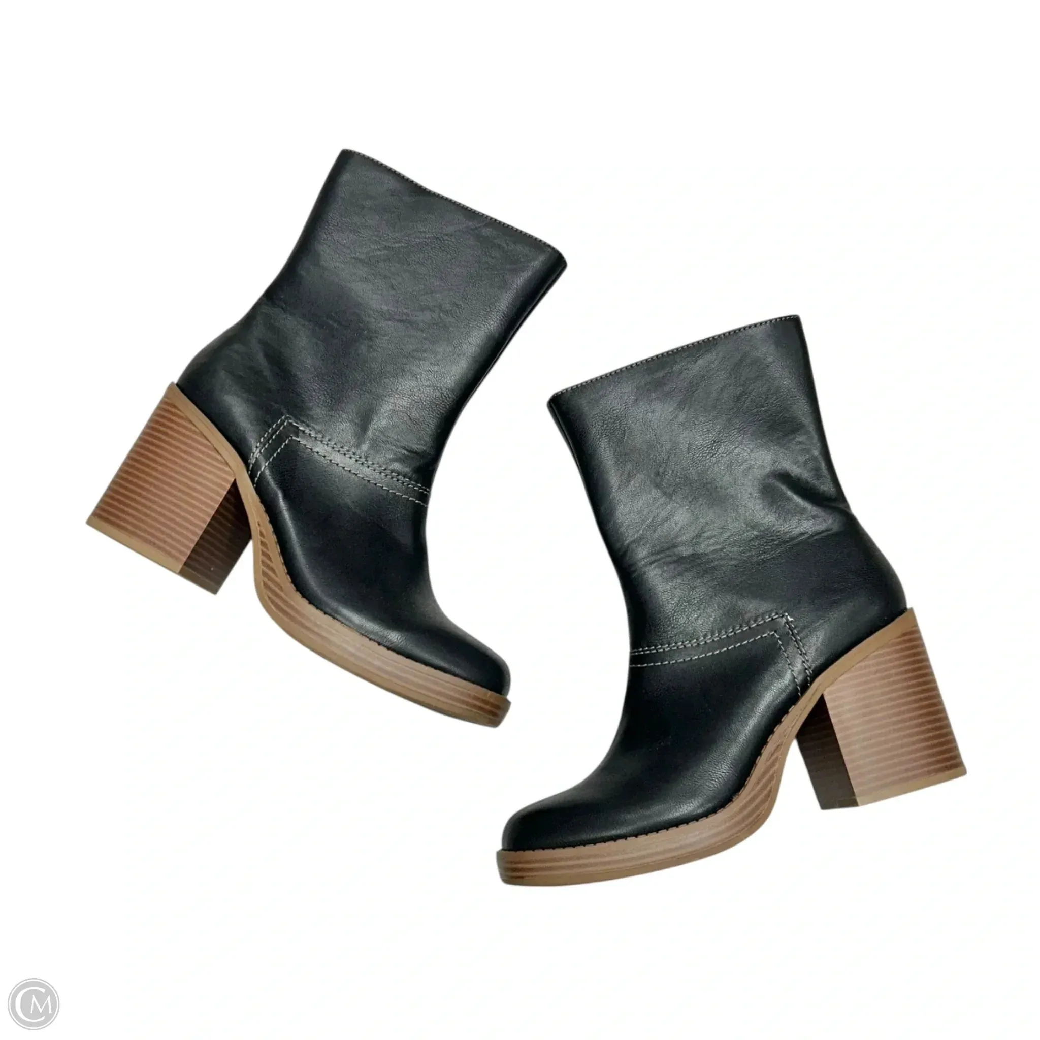 Easy Wear Boot Boots Mid-calf Heels By Sun & Stone In Black, Size: 9.5