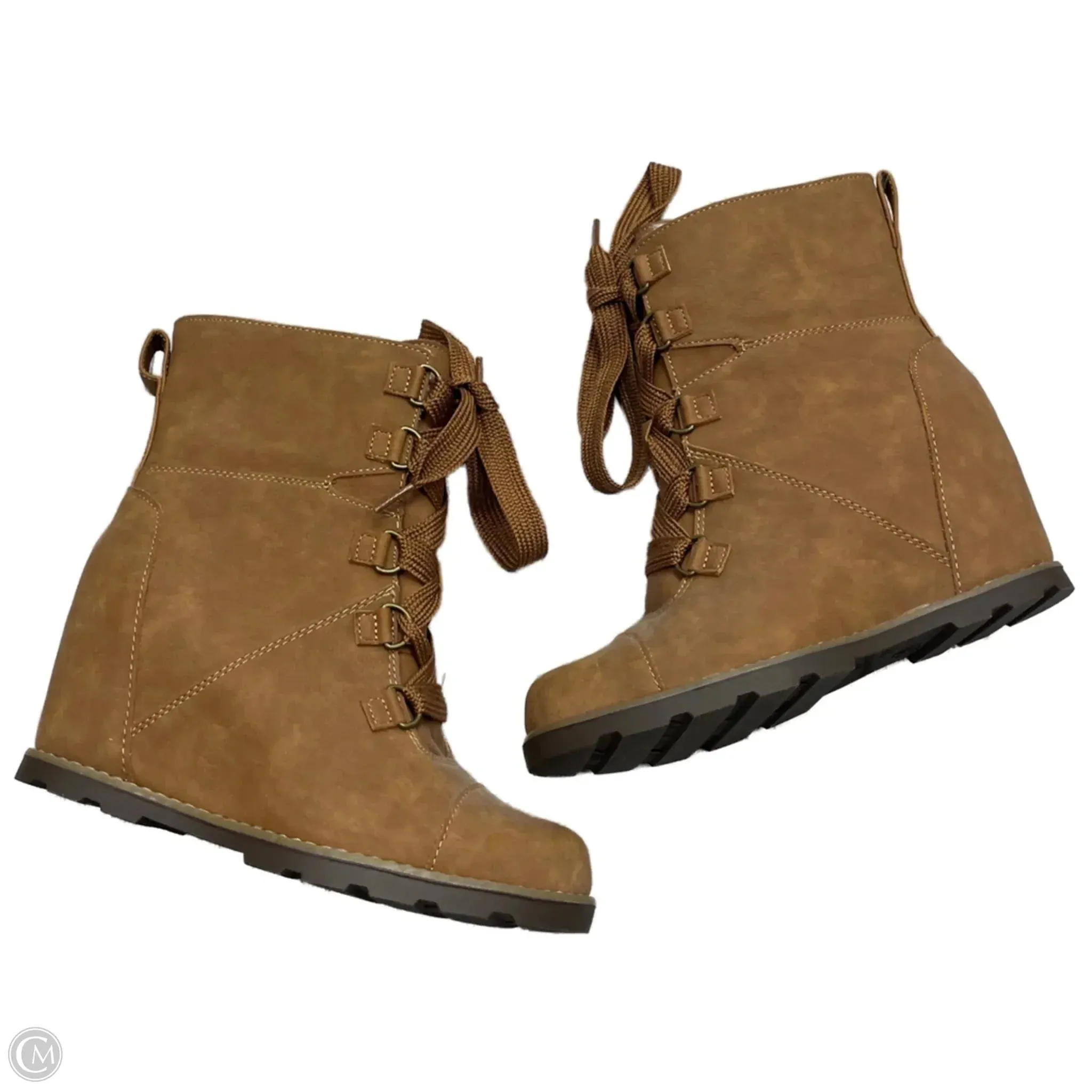 Boots Mid-calf Heels By Universal Thread In Brown, Size: 8 Work Readyfit Modern Design