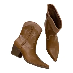 Comfy All-Purpose Day-to-Day Wear Boots Mid-Calf Heels By Universal Thread In Brown, Size:8