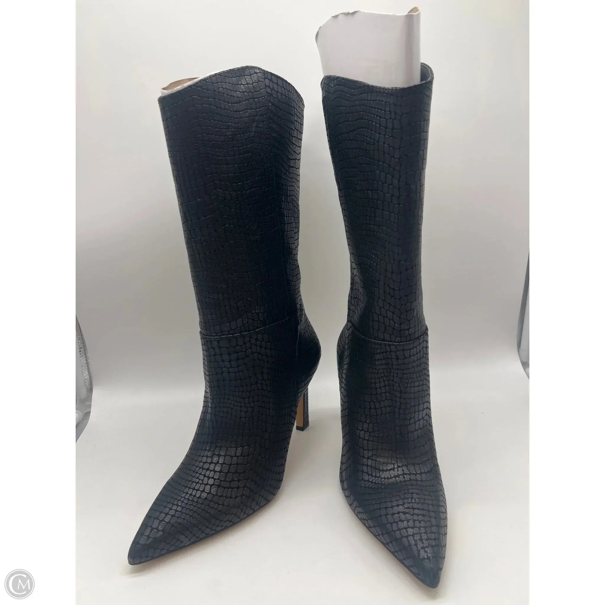 Boots Mid-calf Heels By Vince Camuto In Black, Size: 10 Party Chic