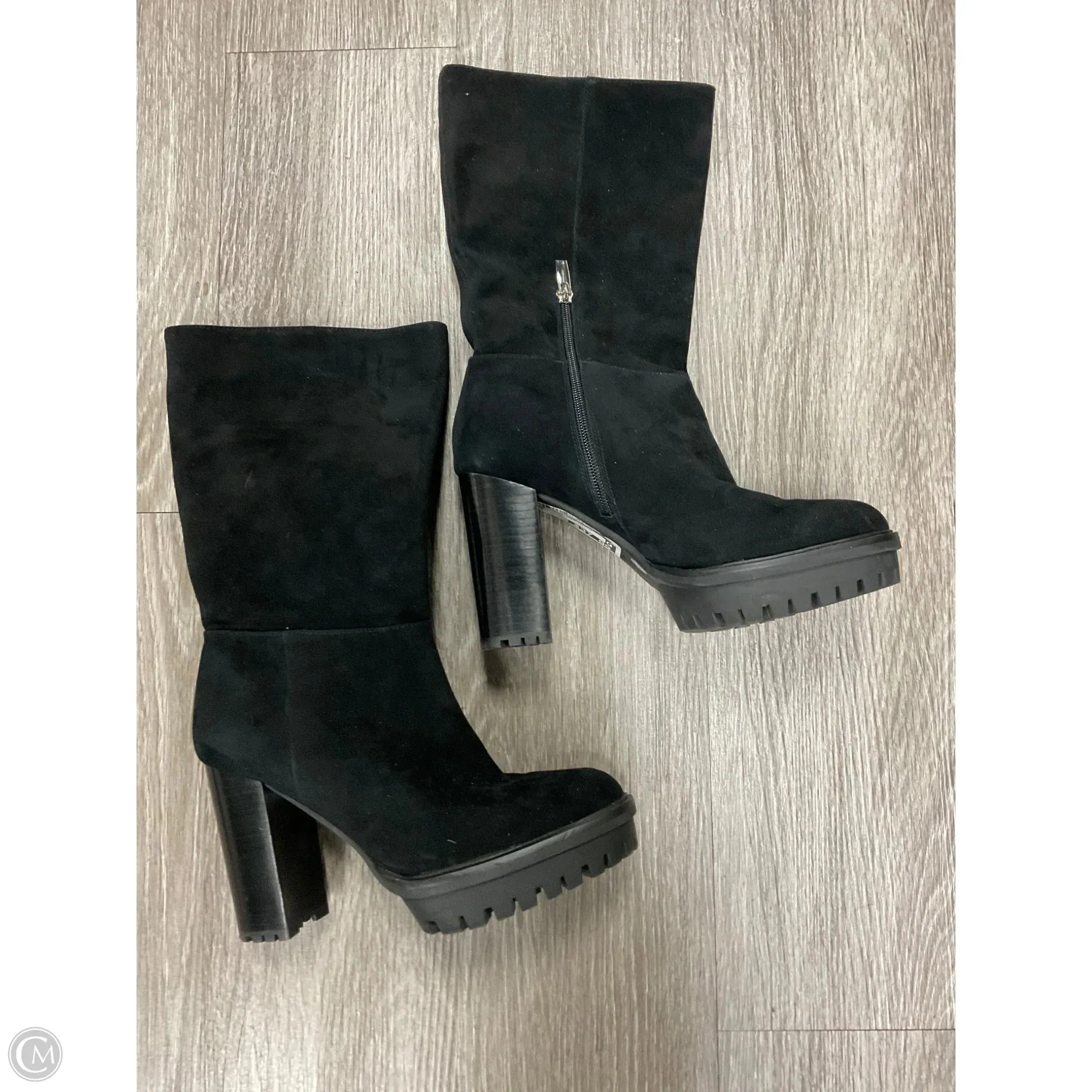 Comfortable fit Weekend Wardrobe Boots Mid-calf Heels By Vince Camuto In Black, Size: 8