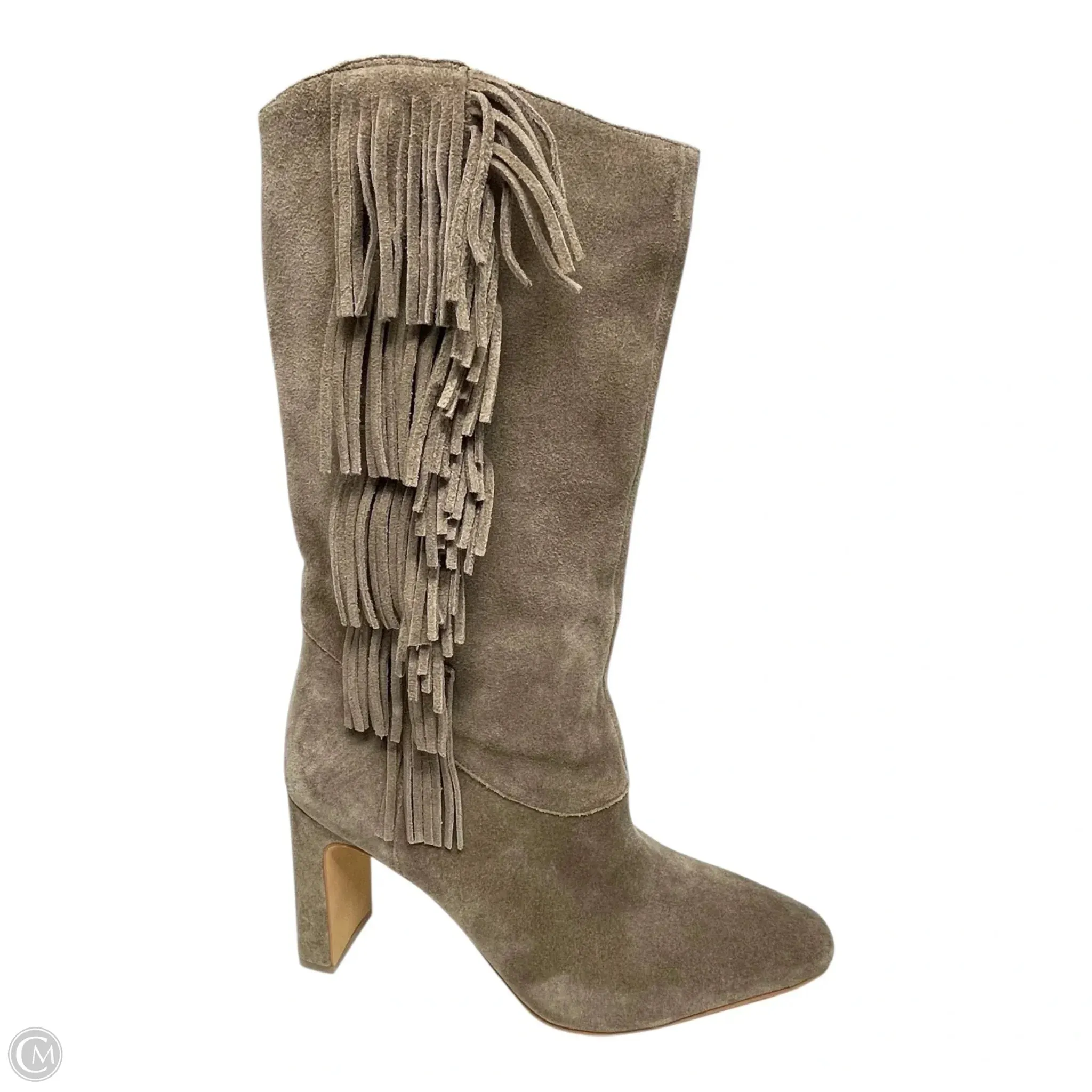 Boots Mid-calf Heels By Vince Camuto In Taupe, Size: 10 Comfy Fit