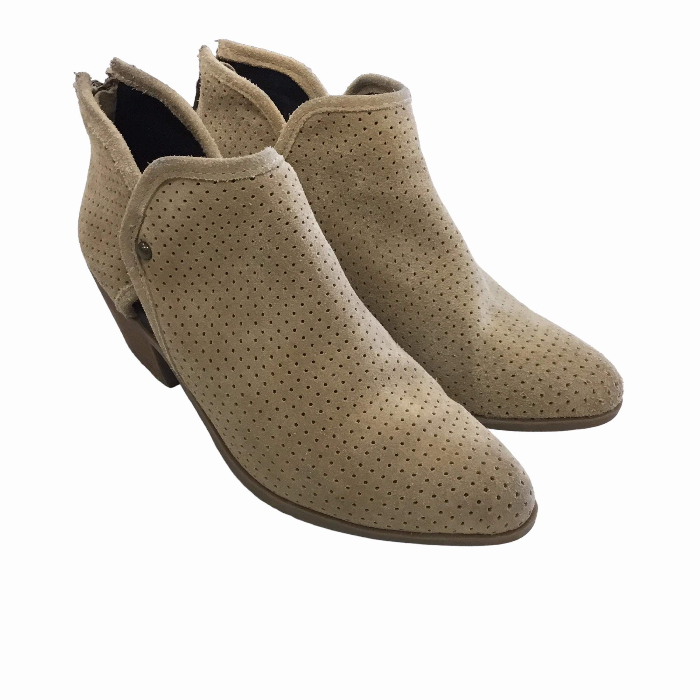 Premium Quality Reflective Safety Accents Boots Ankle Flats By Adam Tucker In Tan, Size: 7