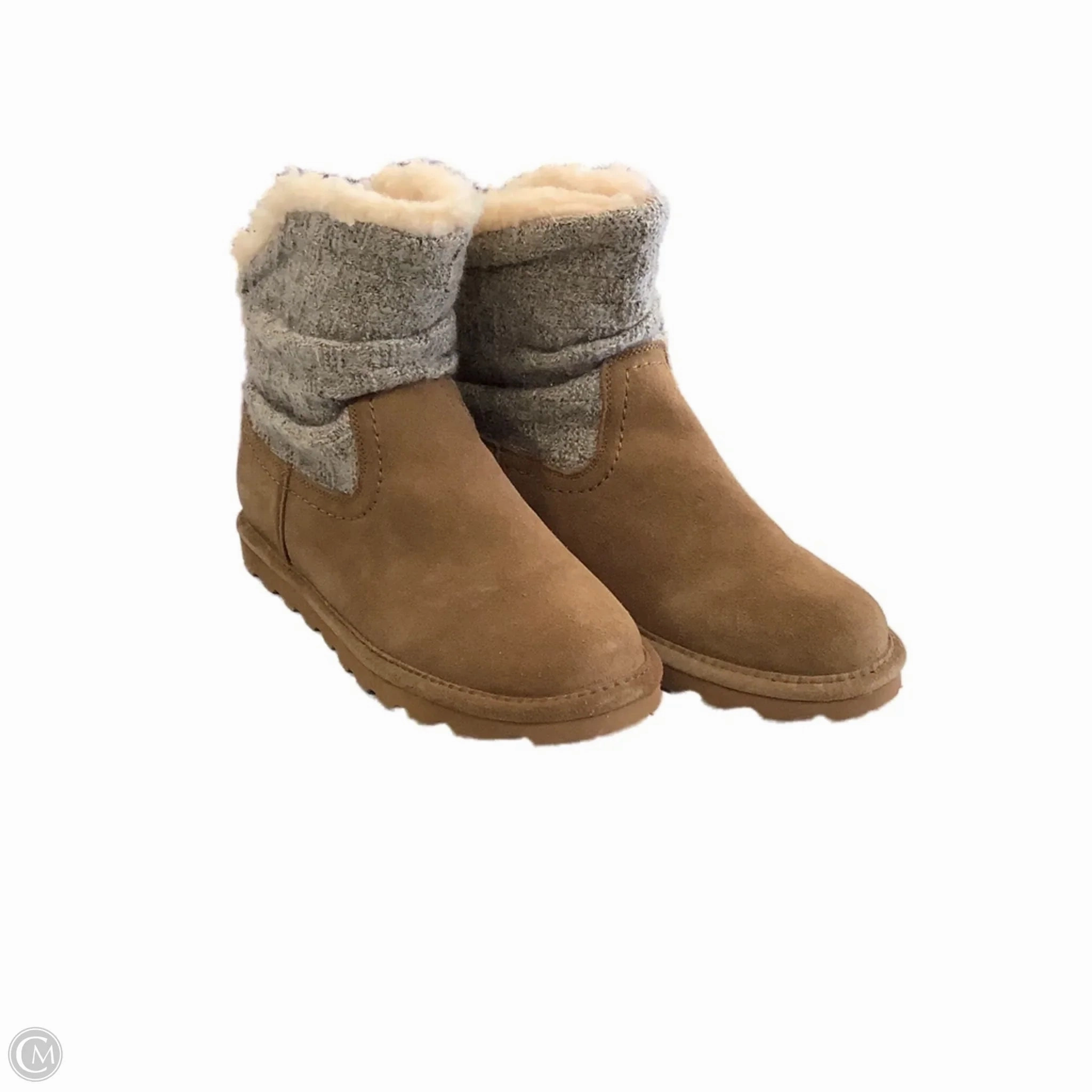 Smooth Soles Smooth Form Boots Ankle Flats By Bearpaw In Brown, Size: 11