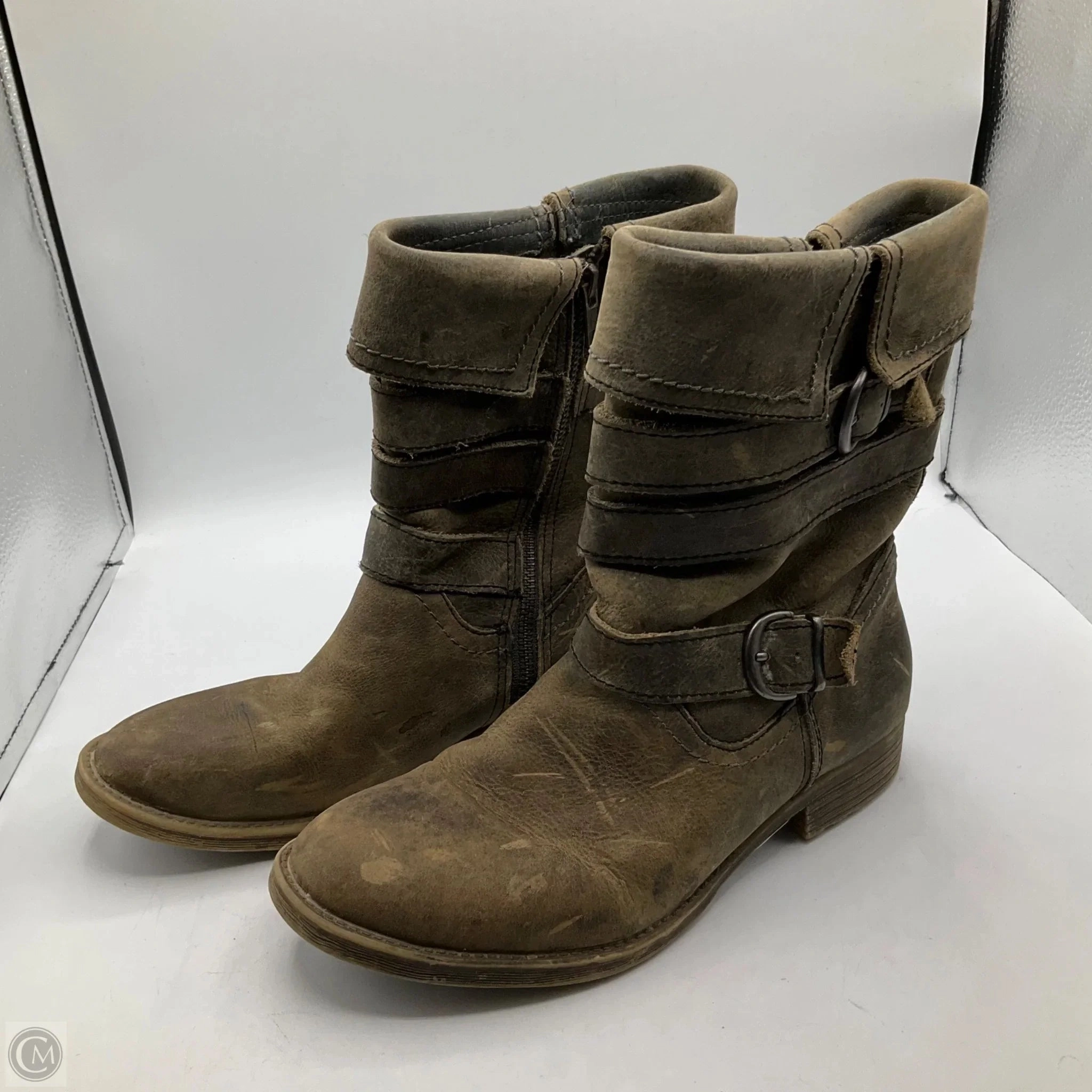 City Wear Soft Interior Boots Ankle Flats By Bed Stu In Brown, Size: 8.5