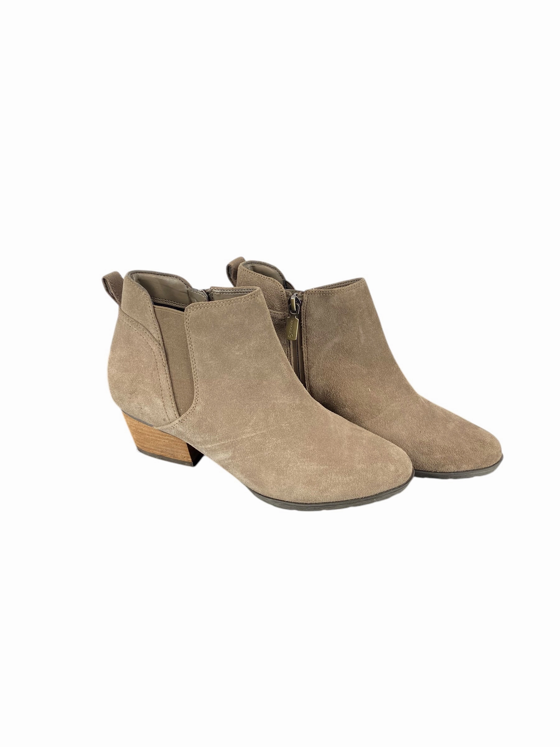 Gold Shine Boots Ankle Flats By Blondo In Brown, Size: 7