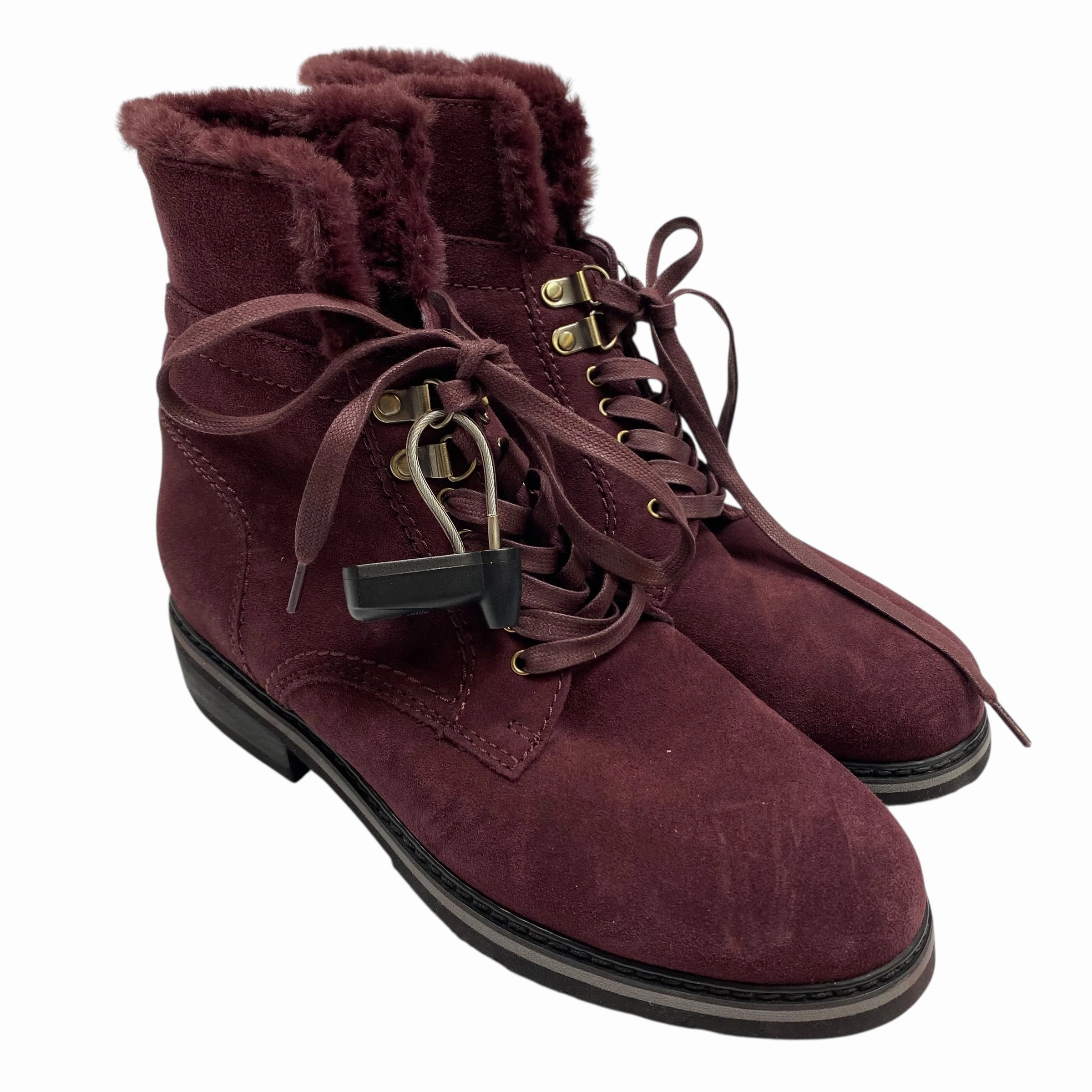Boots Ankle Flats By Blondo In Maroon, Size:8.5 Tiger Mark dry surface