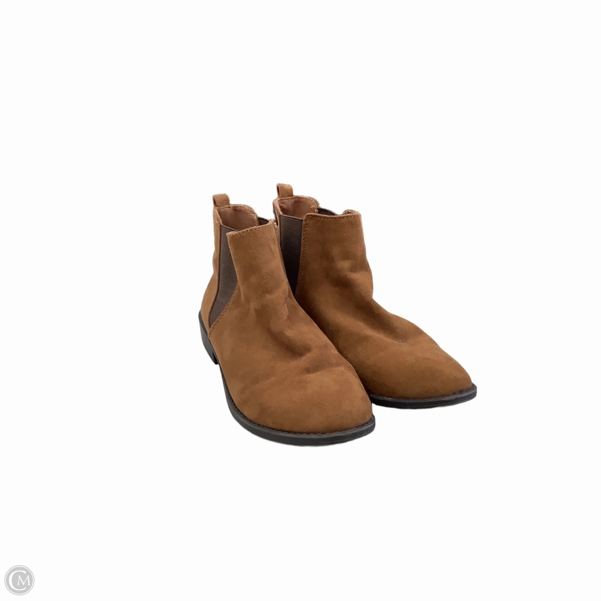 London Edge Boots Ankle Flats By City Streets In Brown, Size: 7